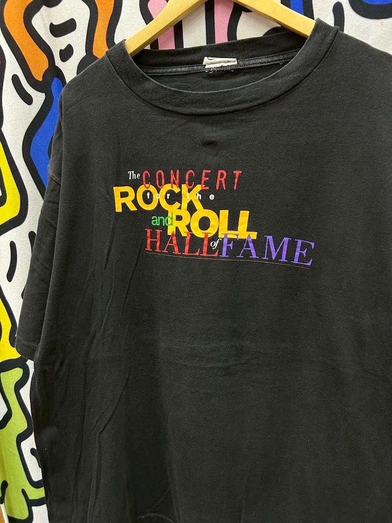 Vintage Vintage 90s Rock and Roll Hall Of Fame tshirt size XL Size US XL / EU 56 / 4 - 1 Thumbnail