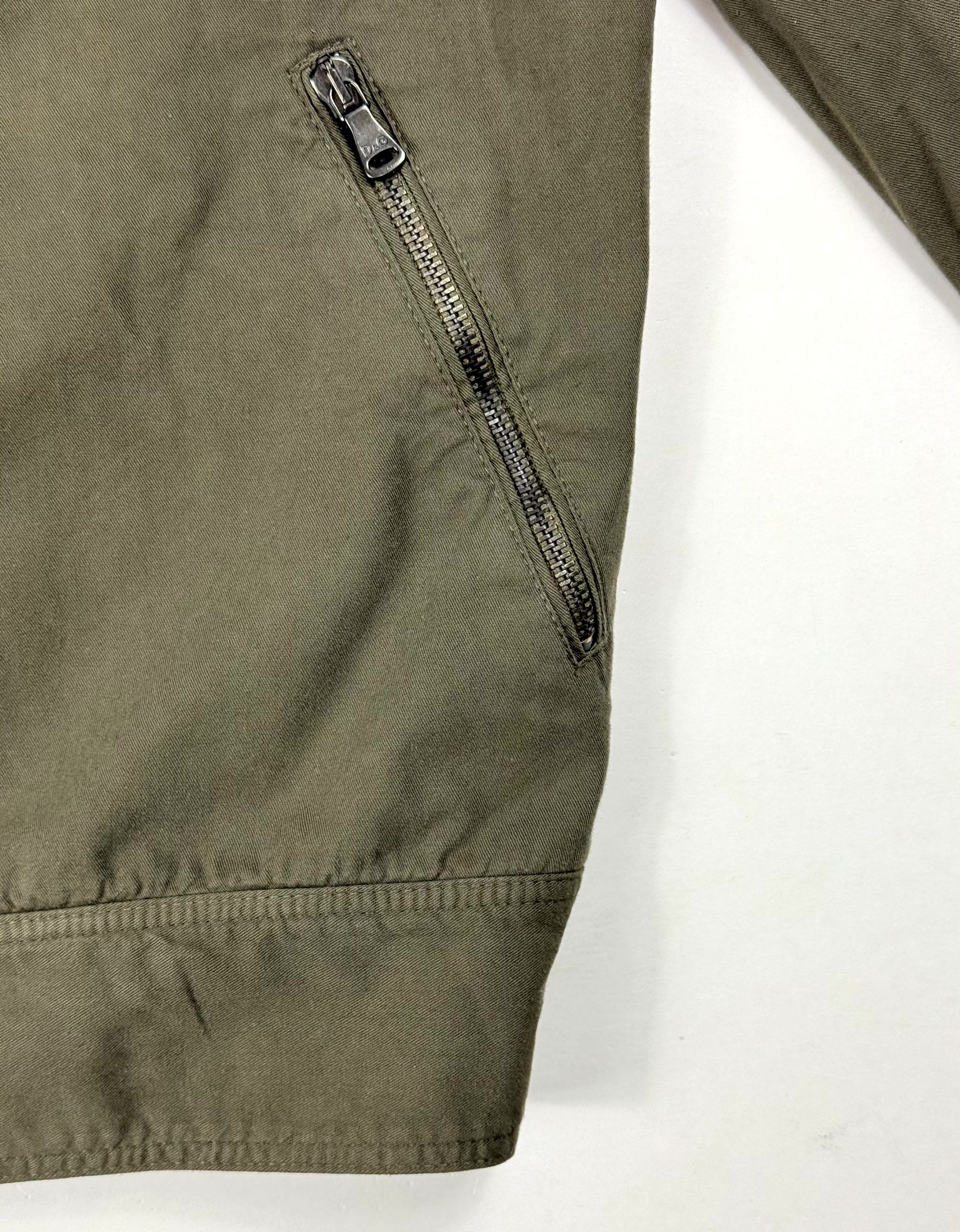 Dolce & Gabbana Dolce&Gabbana Zipper Logo Army Green Military Utility Jacket Size US L / EU 52-54 / 3 - 7 Thumbnail