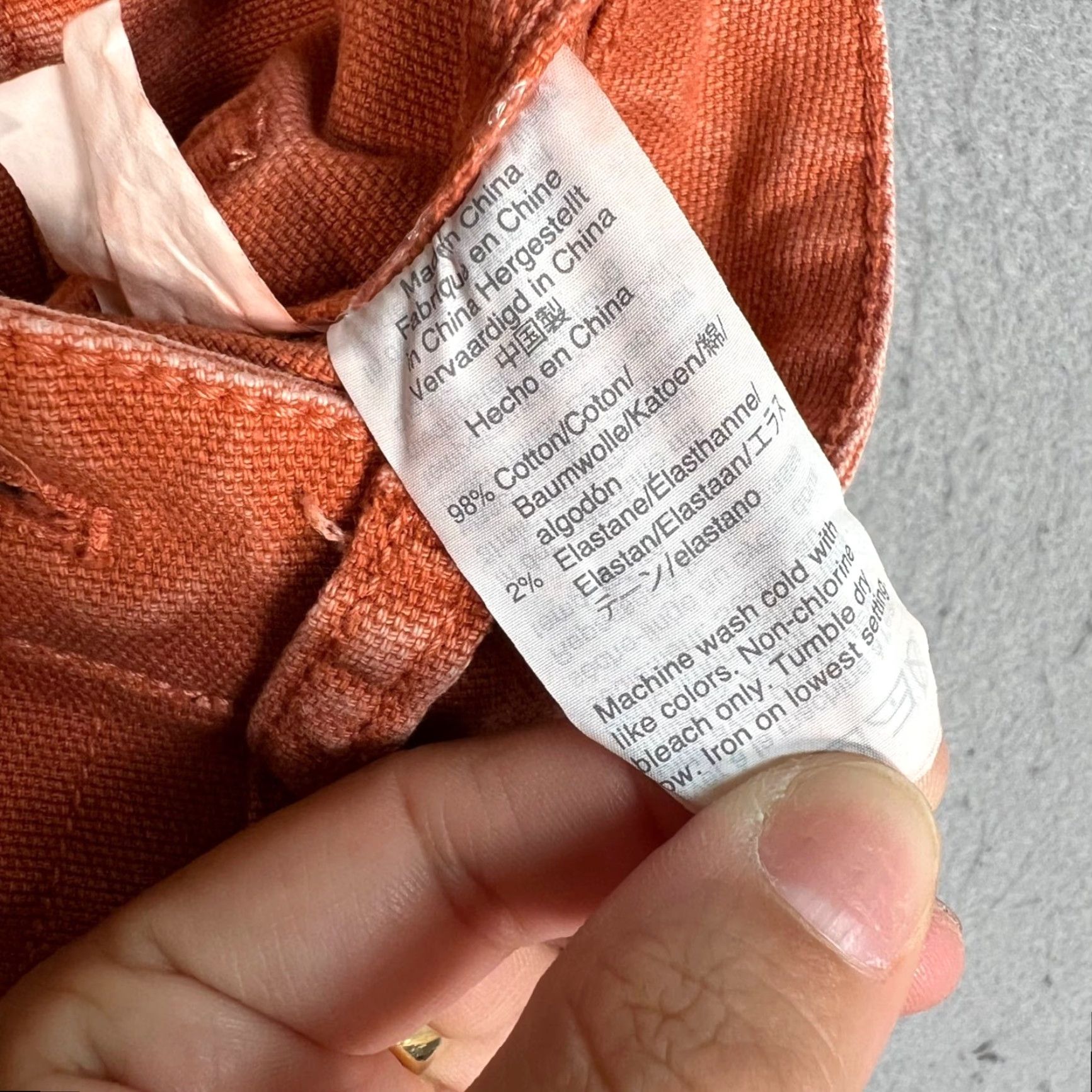 Madewell Madewell Jeans Adult Women 26 Orange High-Rise Straight-Leg Cotton Blend Size 26" / US 2 / IT 38 - 4 Thumbnail
