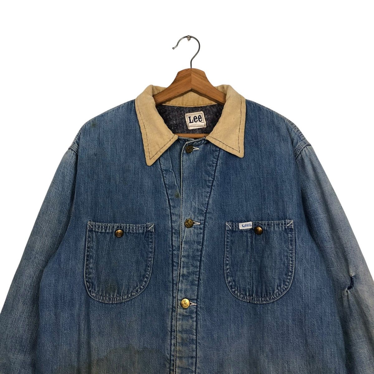 Lee 🔥VINTAGE CHORE WORKER JACKET LEE MADE IN USA BLANKET DENIM Size US M / EU 48-50 / 2 - 5 Thumbnail