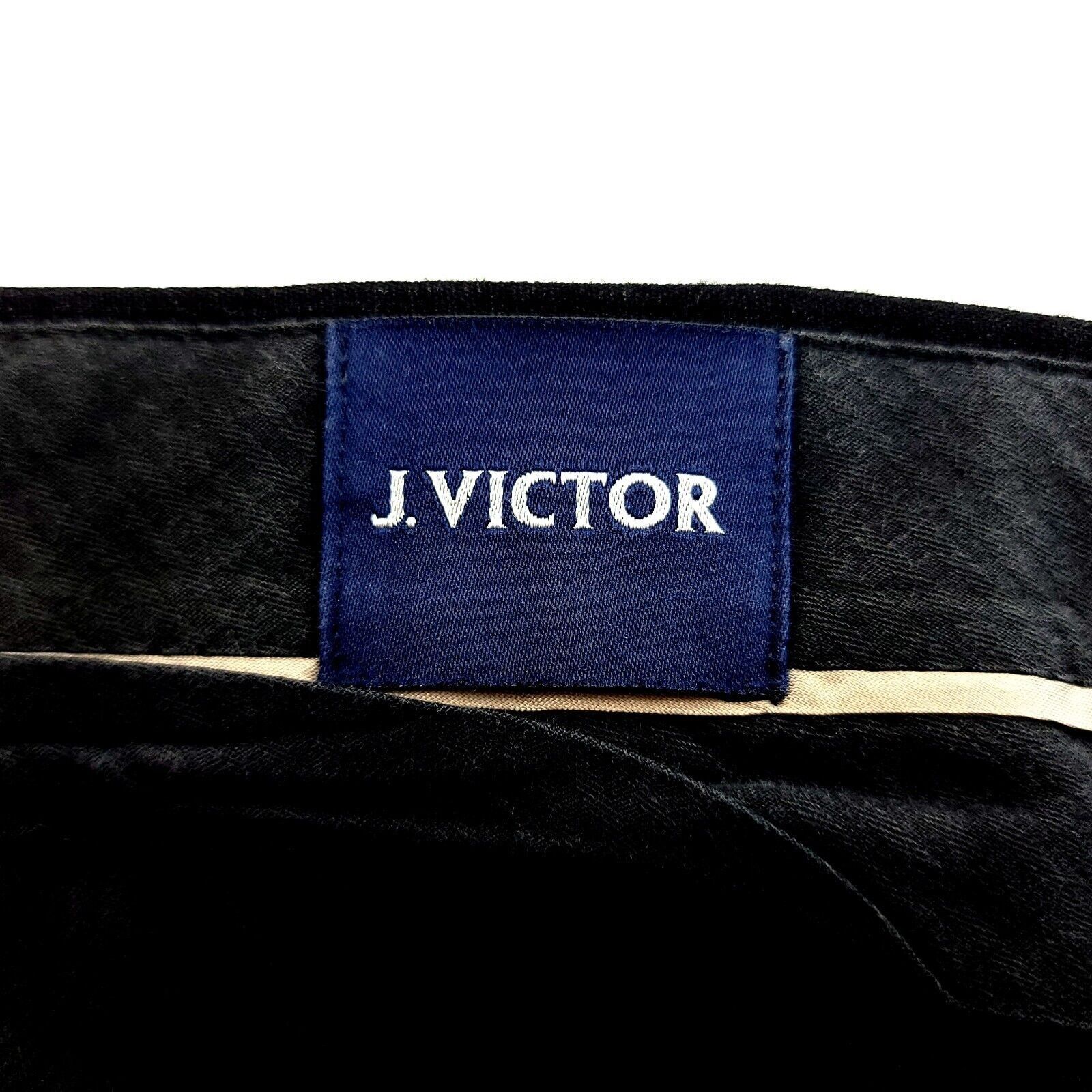 Jack Victor Jack Victor Wool Pleated Cuffed High Rise Black Dress Pants Size 34R - 5 Thumbnail