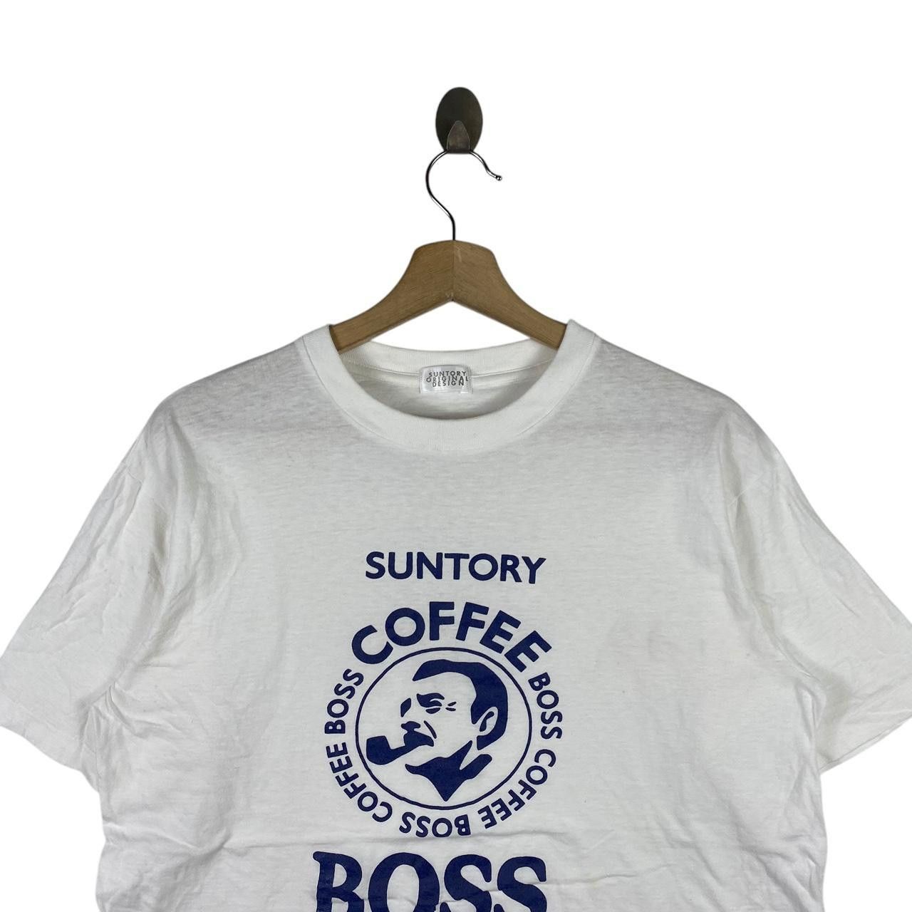 Vintage Vintage 90’ SUNTORY COFFEE BOSS Original Design Tee Shirt Size US M / EU 48-50 / 2 - 2 Thumbnail