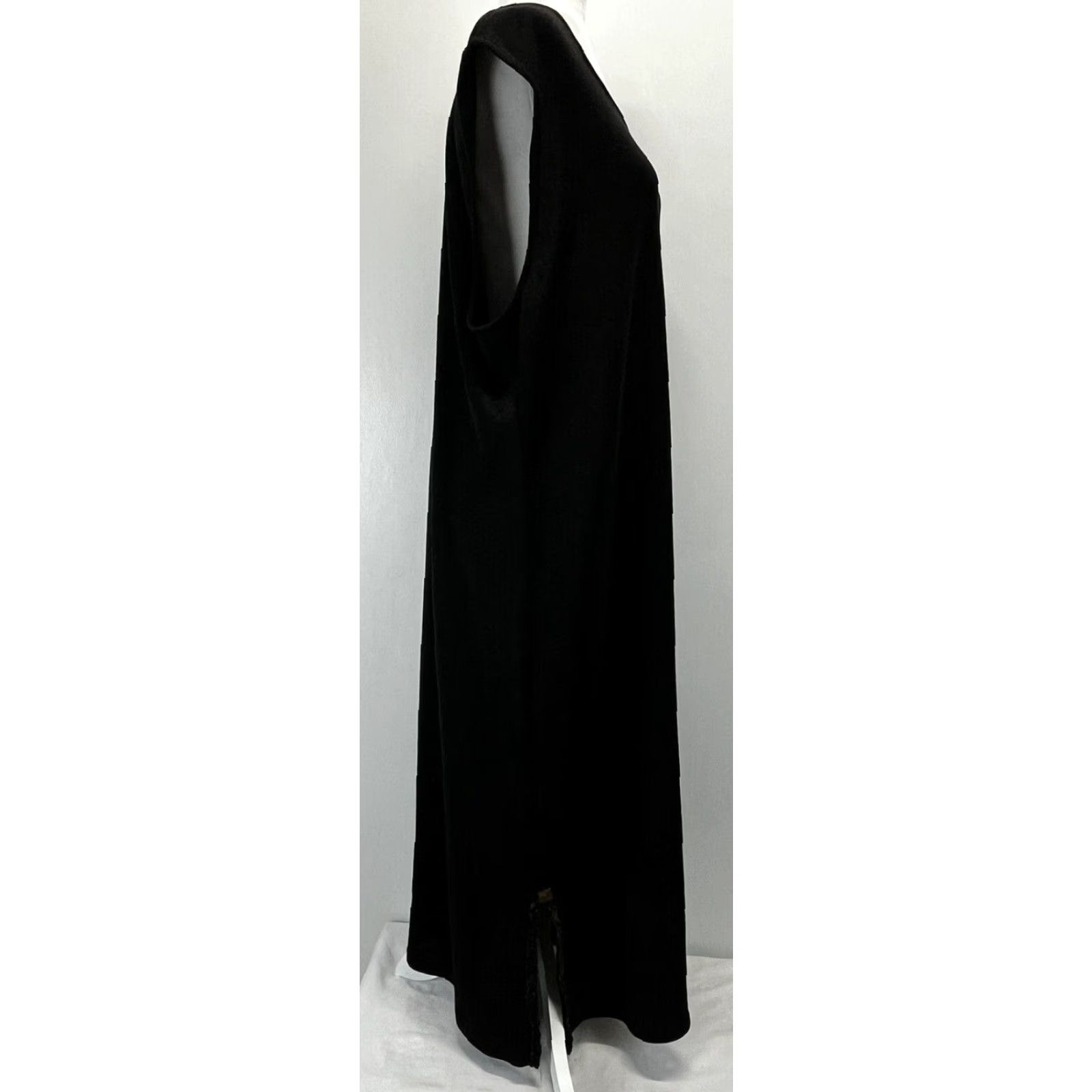 Brandblack Lee Andersen Dress Maxi Adult 2X Plus Black Knit Art To Wear Womens Size XXL / US 16-18 / IT 52-54 - 4 Thumbnail