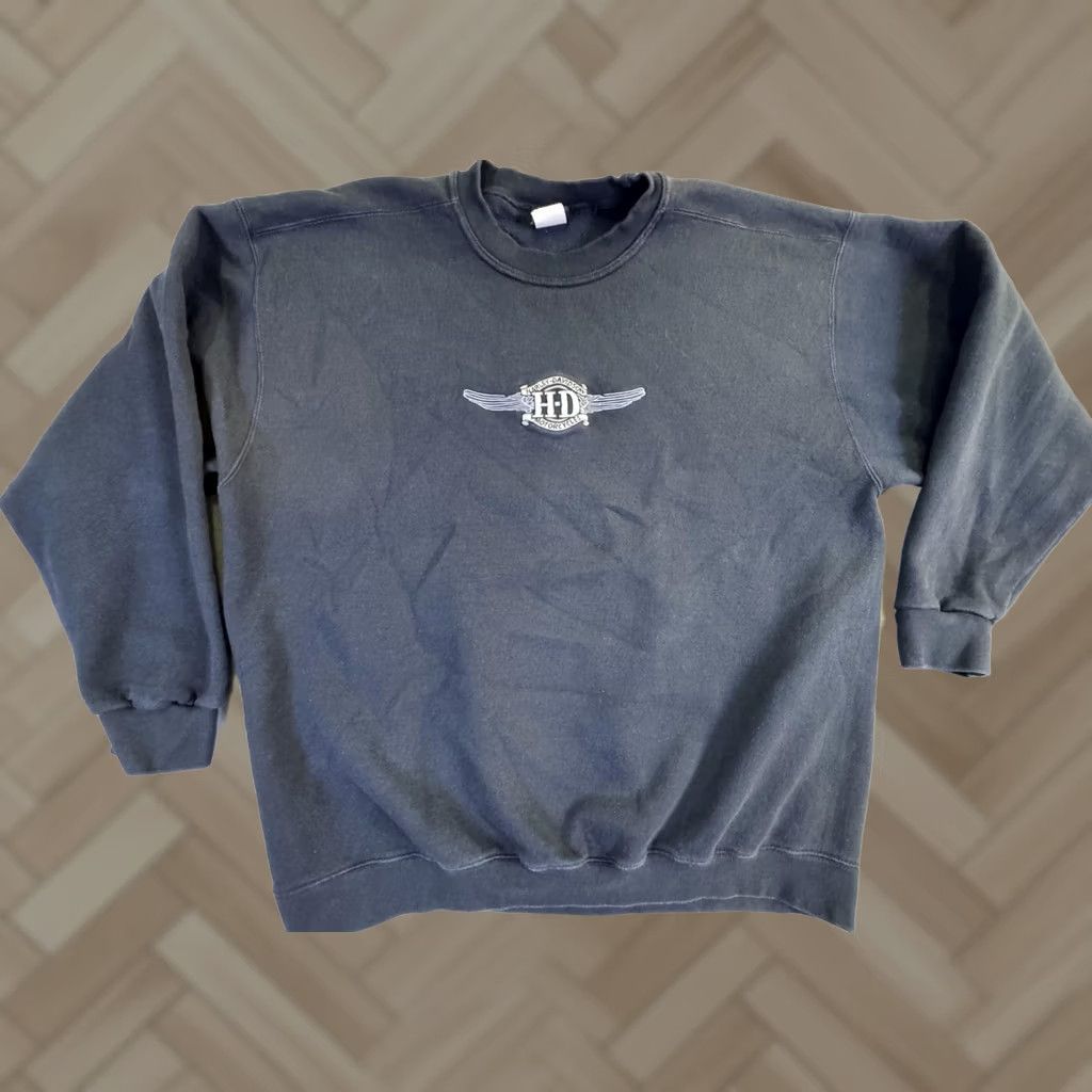 Harley Davidson Harley Davidson Sweatshirt Mens 2XL Black Wings Logo Cotton Pullover Size US XXL / EU 58 / 5 - 1 Thumbnail