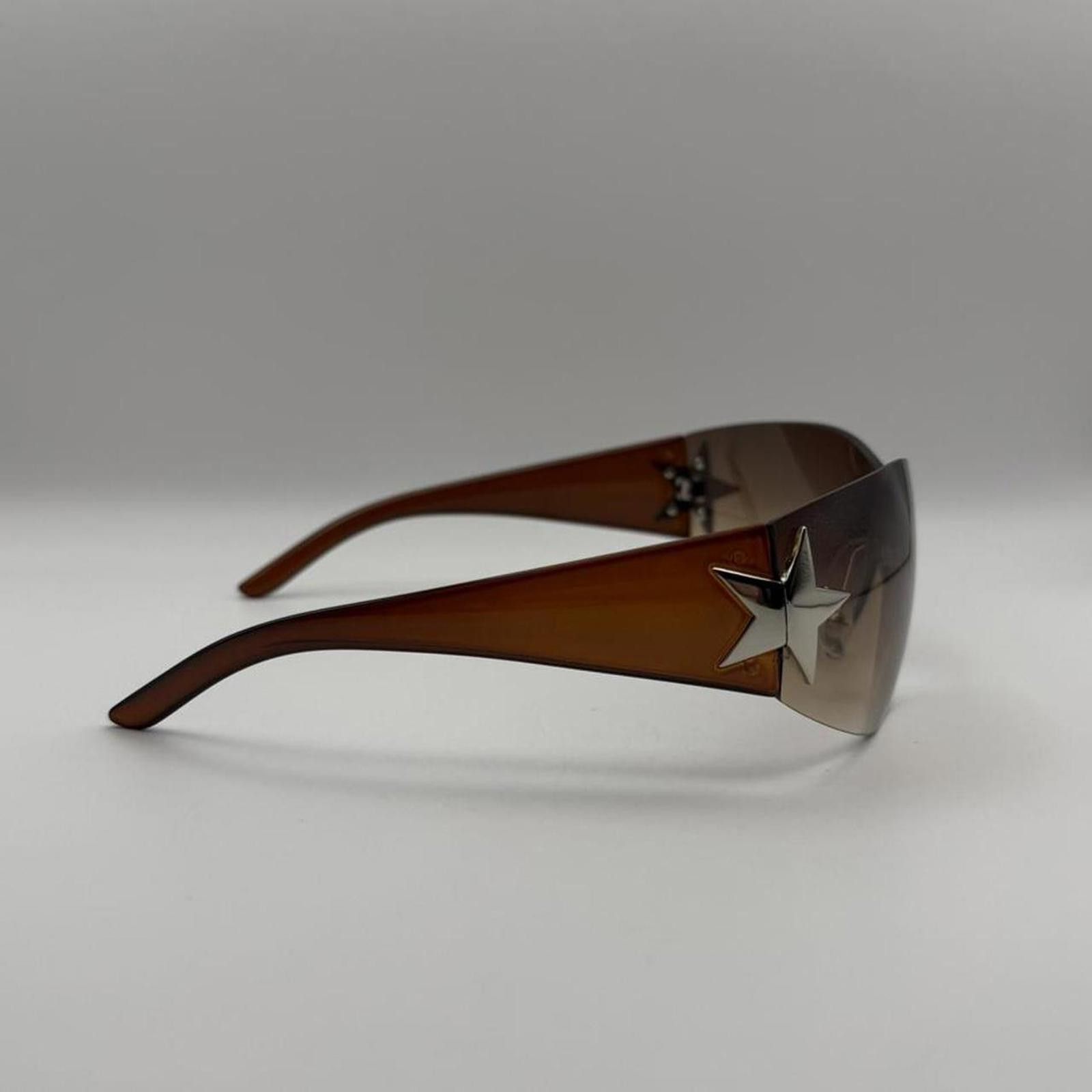 Other y2k 2000s vintage style brown tea frameless star sunglasses Size ONE SIZE - 4 Thumbnail
