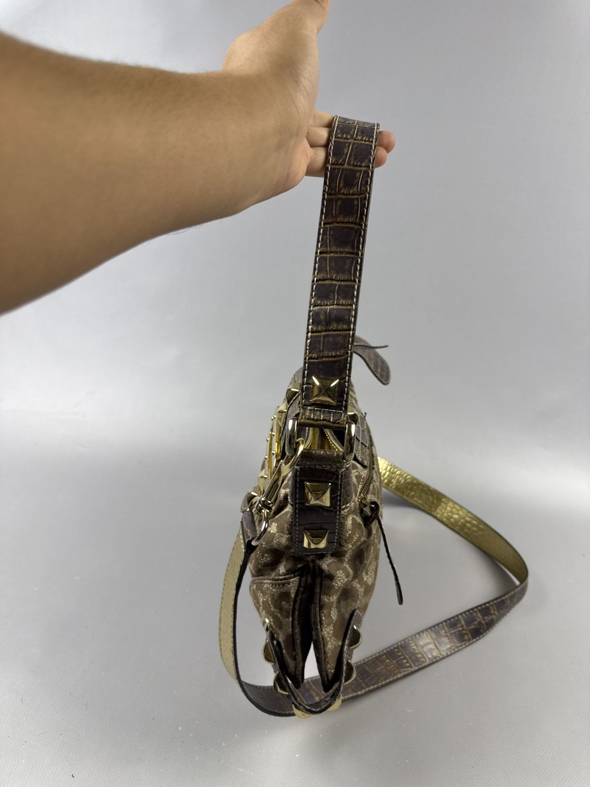 Guess Guess vintage handbag crossbody gold iconic model Size ONE SIZE - 6 Thumbnail