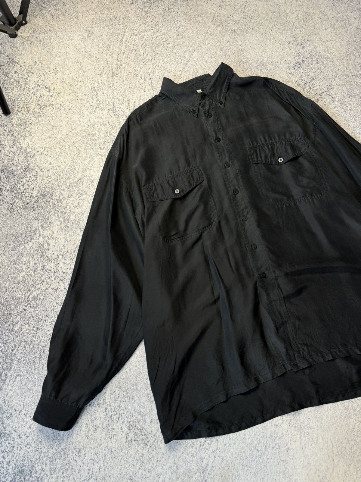 Other Vintage Pure Silk Black Shirt Button Up Y2K Japanese Size XL Size US XL / EU 56 / 4 - 6 Thumbnail