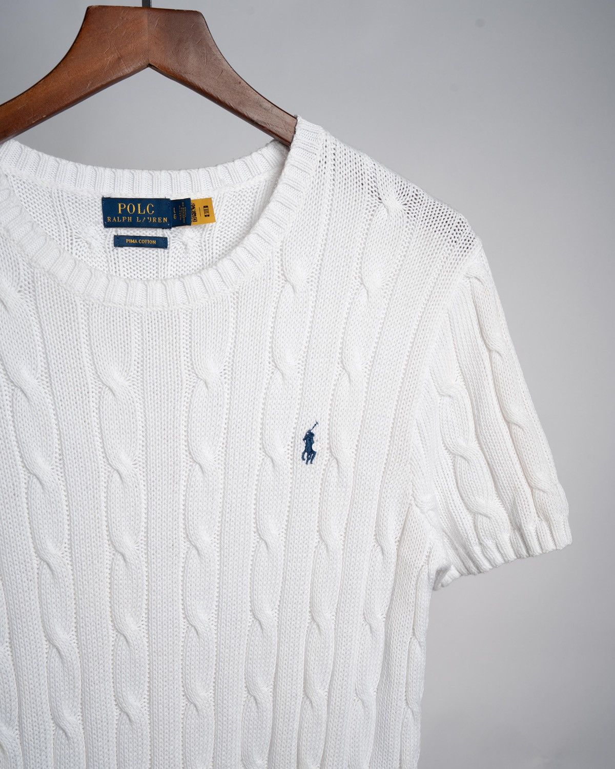 Polo Ralph Lauren Polo Ralph Lauren Cable Knit Short Sleeve Sweater Size US L / EU 52-54 / 3 - 2 Thumbnail