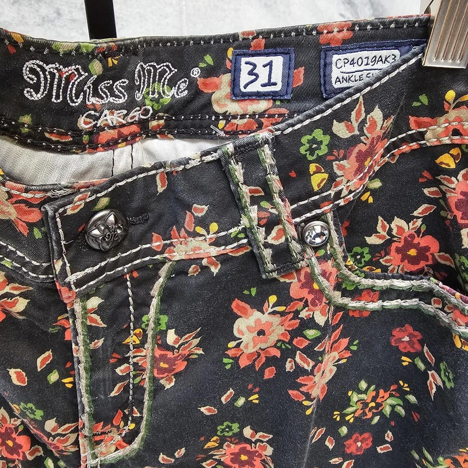 Designer Miss Me Women's Floral Jeans Size 30" / US 8 / IT 44 - 6 Thumbnail
