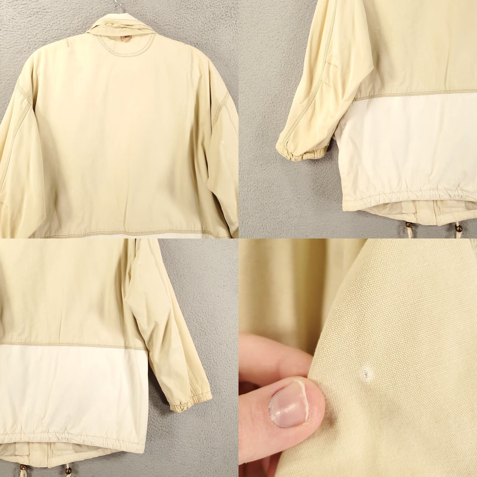 Vintage VINTAGE JLC Jacket Womens Oversized Small Light Beige Ivory Canvas Zip Shirt Regular Ladies Beige Classic Casual Travel Pockets 90s? Size S / US 4 / IT 40 - 9 Thumbnail