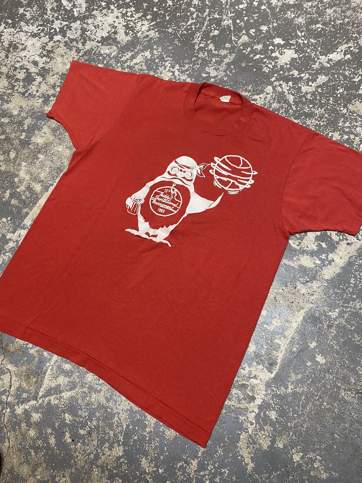 Budweiser × Vintage Vintage Budweiser Bud Beer Teddys Tournament 80s Tshirt Size US XL / EU 56 / 4 - 5 Thumbnail