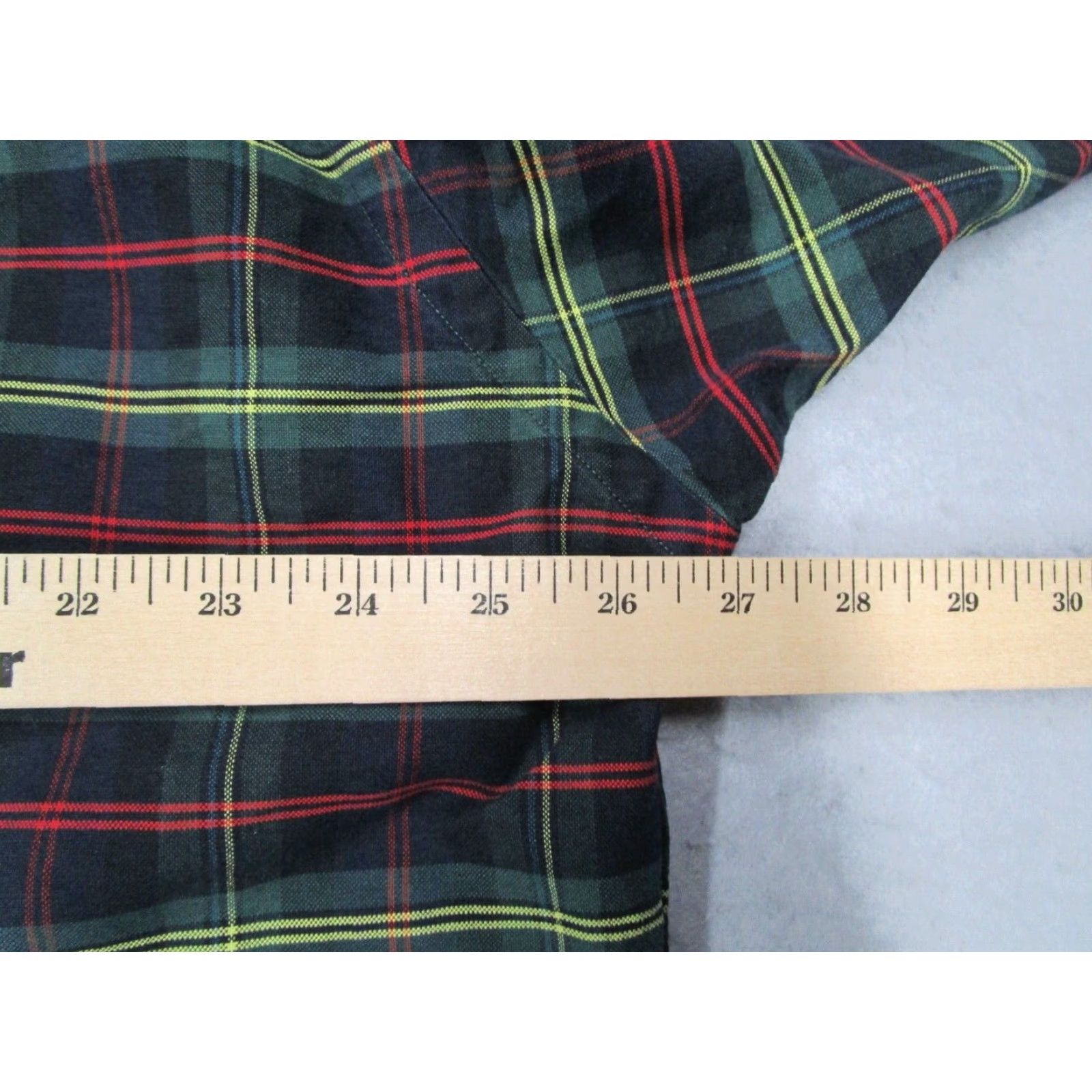 Ralph Lauren VINTAGE Ralph Lauren Shirt Mens Large Green Tartan Plaid Button-Up Shield Logo Big & Tall Size US L / EU 52-54 / 3 - 6 Thumbnail