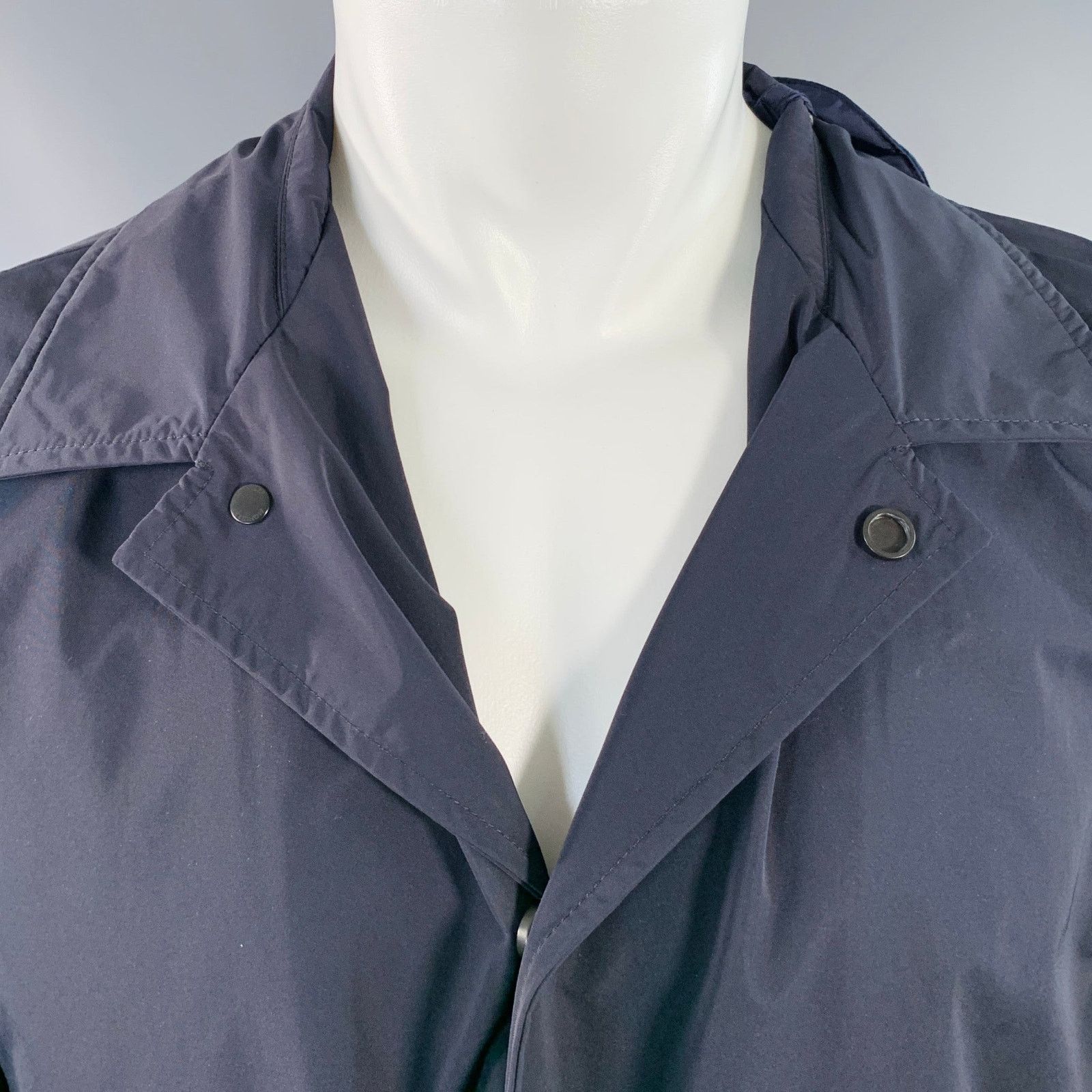 Moncler MONCLER Reynaud Black Navy Polyamide Zip Snaps Coat Size US M / EU 48-50 / 2 - 5 Thumbnail
