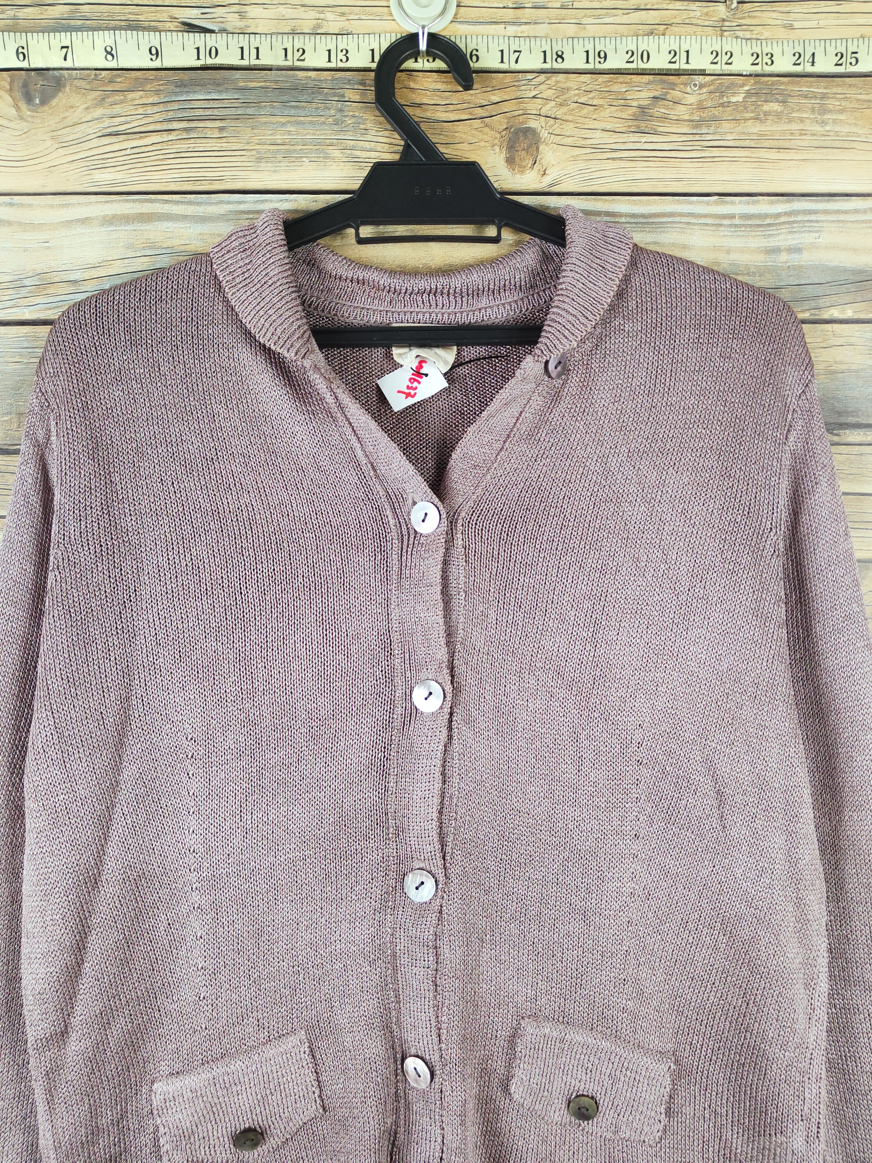 Vintage Macos Purple Knitwear Cardigan #W1637 Size M / US 6-8 / IT 42-44 - 2 Thumbnail