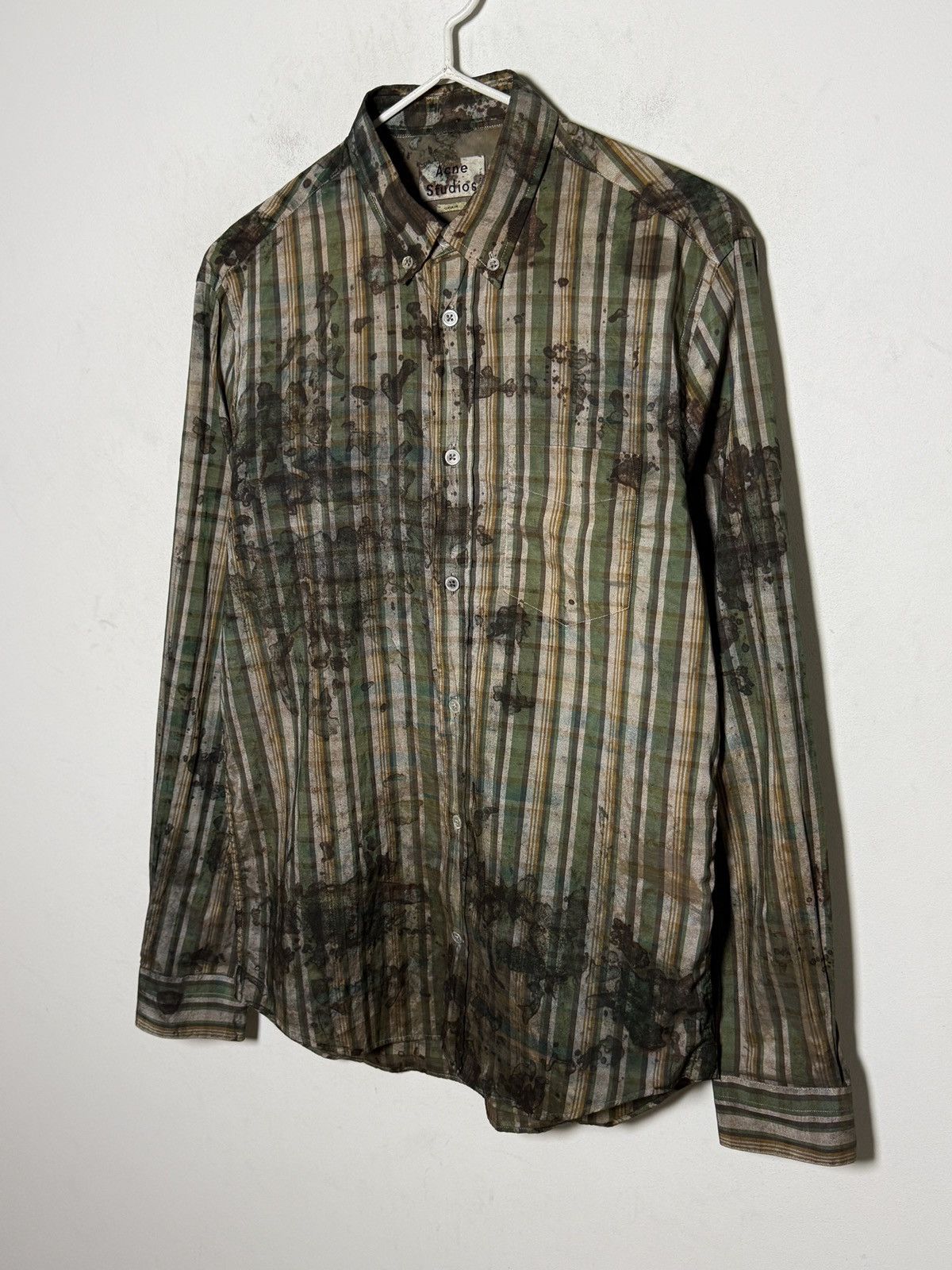 Acne Studios acne 1of1 dyed painters shimmer shirt Size US S / EU 44-46 / 1 - 2 Thumbnail