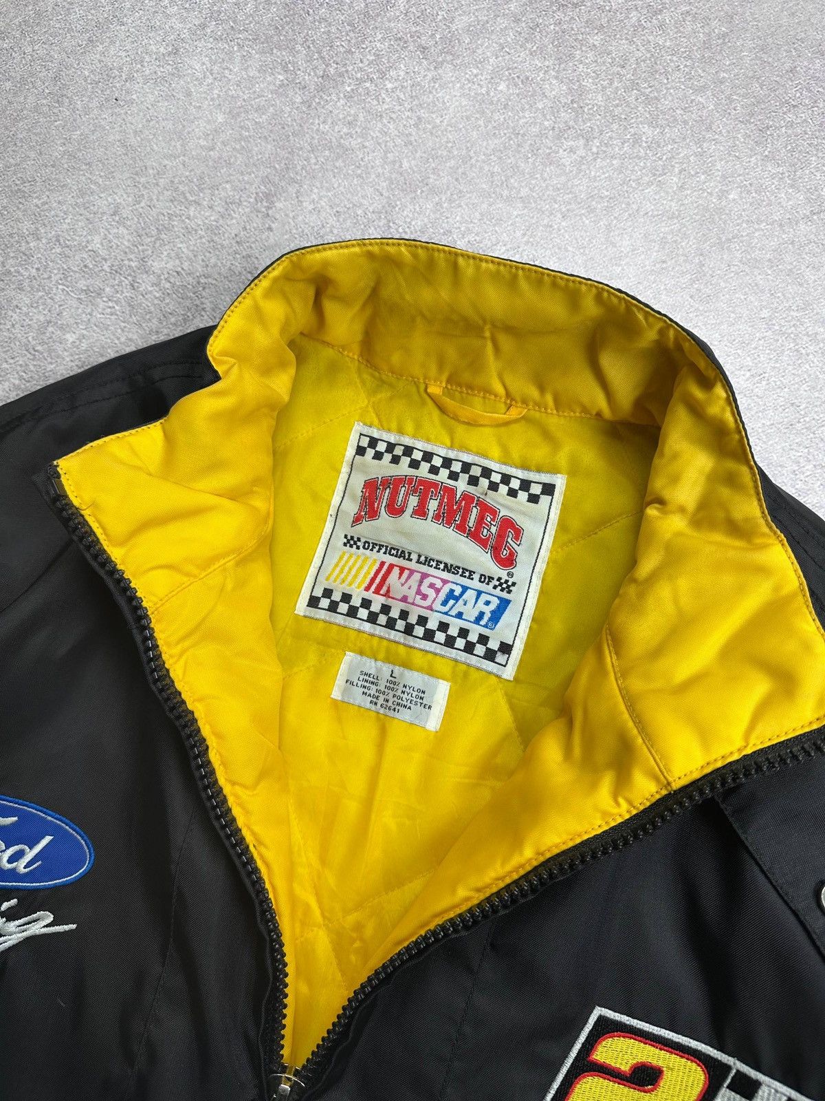 Nutmeg Vintage Nutmeg Mills Nascar Ford Wallace Racing Jacket L Size US L / EU 52-54 / 3 - 9 Thumbnail