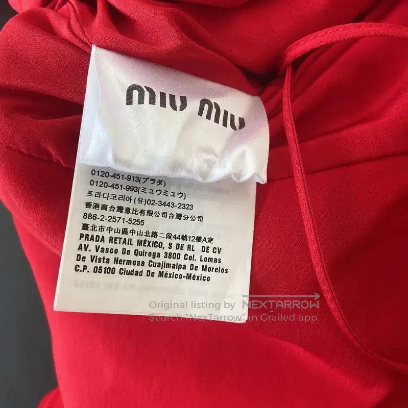 Miu Miu Miu Miu Red Scalloped Dress Size M . Size M / US 6-8 / IT 42-44 - 4 Thumbnail