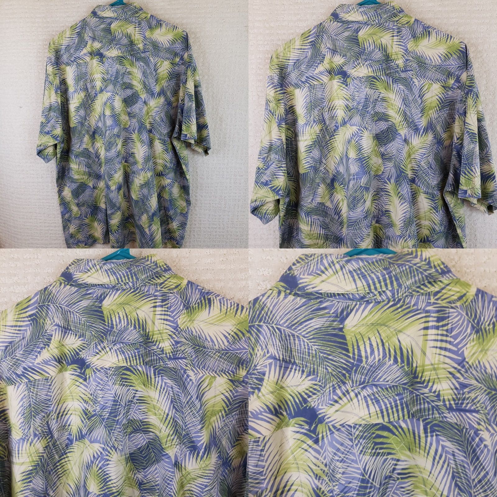 Tori Richard Tori Richard Shirt Mens 2XL Blue Aloha Tropical Cotton Lawn Floral Button Size US XXL / EU 58 / 5 - 8 Thumbnail