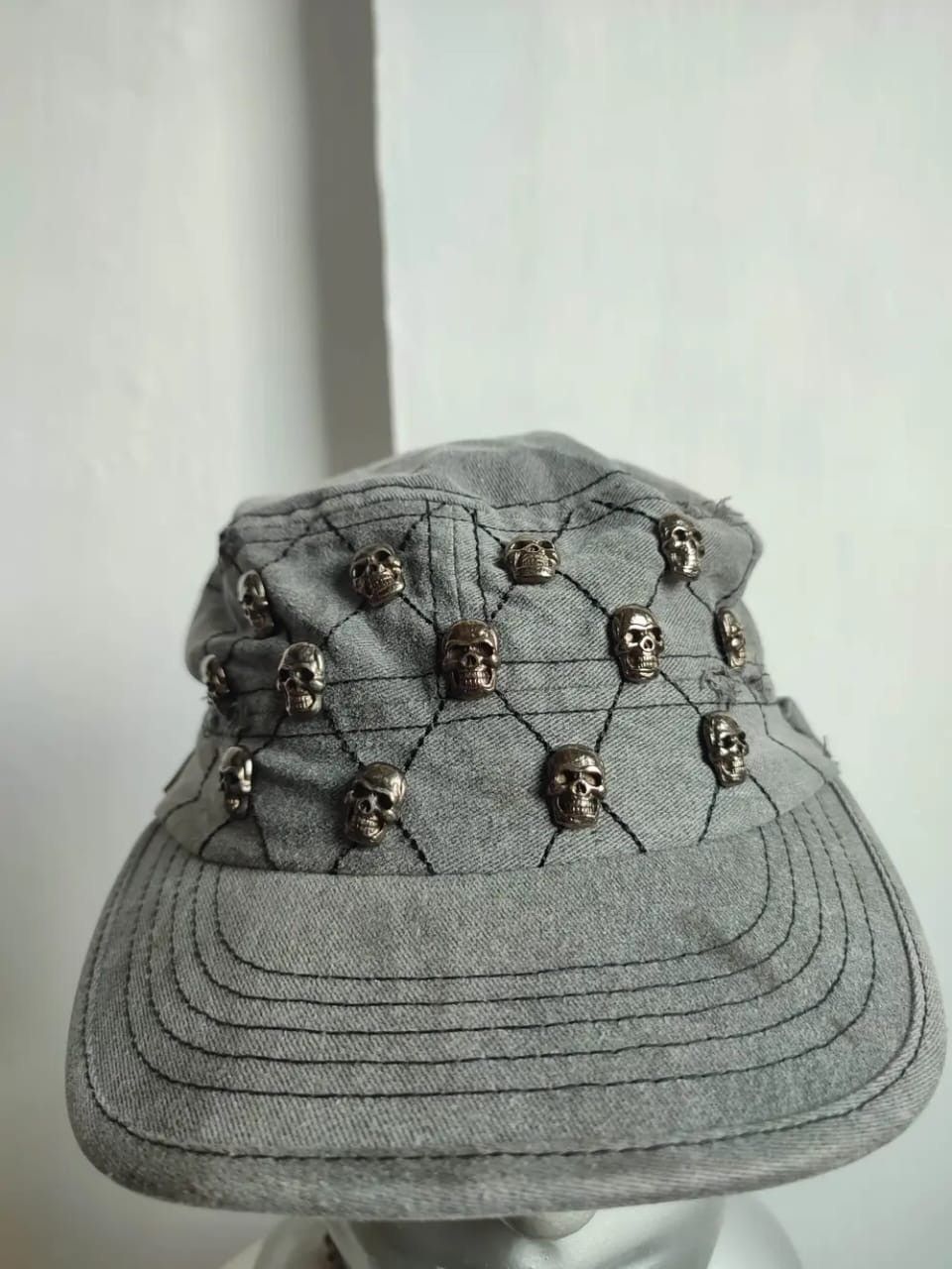 Other Egoist Skull Skeleton Punk Distressed Hats Size ONE SIZE - 2 Thumbnail
