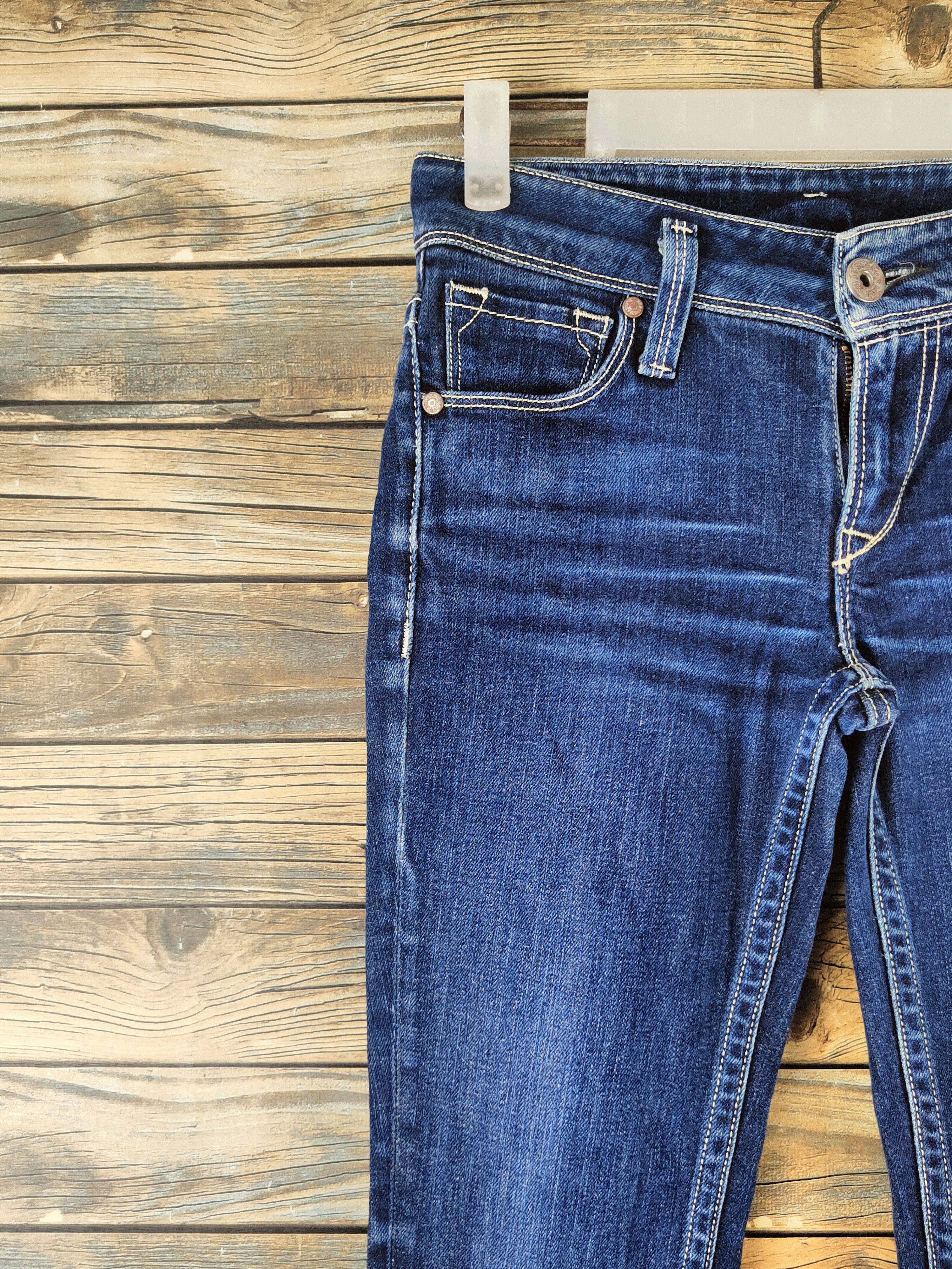 Levi's DL Levi's Blue Distressed Ripped Jeans #46-827 Size 27" / US 4 / IT 40 - 3 Thumbnail