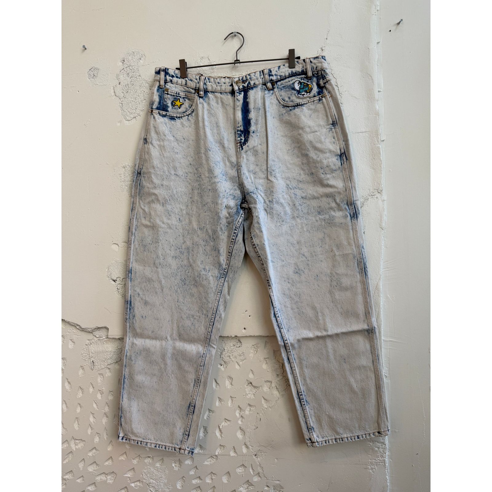 Butter Goods Butter Goods x The Smurfs Harmony Bleach Dyed Denim Pants Size US 38 / EU 54 - 1 Thumbnail