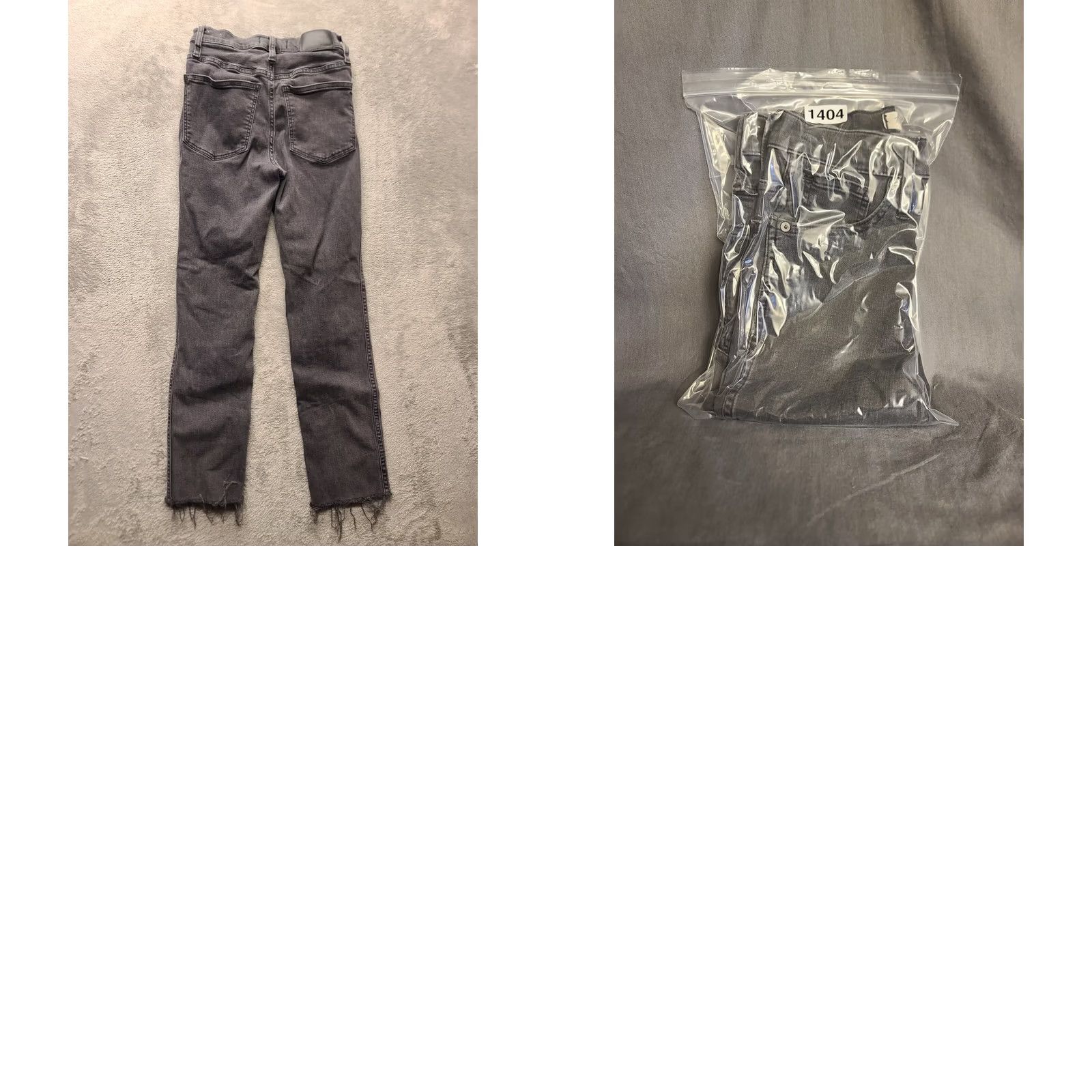 Madewell Madewell Jeans Womens 23 High Rise Stovepipe Straight Leg Raw Hem Black Stretch Denim Size 40" / US 18 - 9 Thumbnail