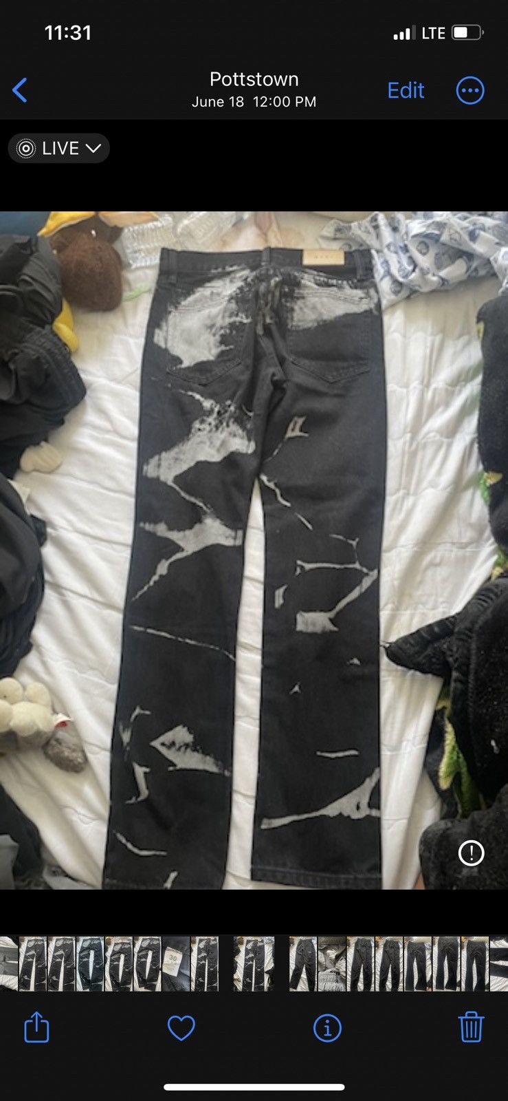 MNML × Vintage Black bleached jeans vintage Size US 30 / EU 46 - 2 Thumbnail
