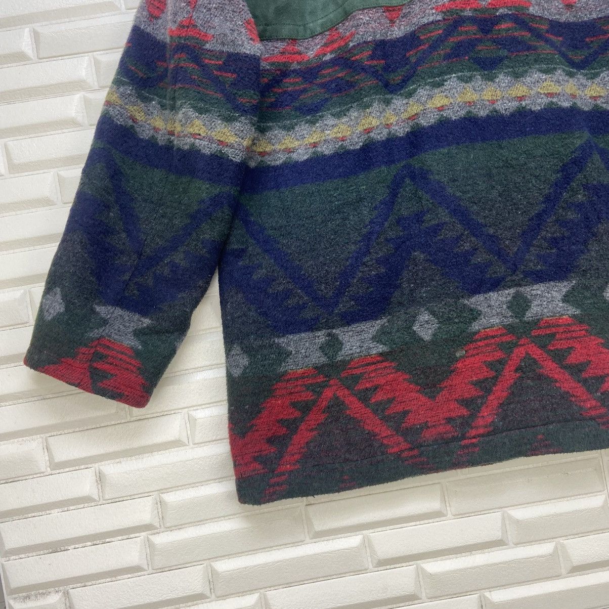 Vintage Tabacci Sportswear Native Wool + Dolphin Leather Heavy Coat Size US M / EU 48-50 / 2 - 12 Thumbnail