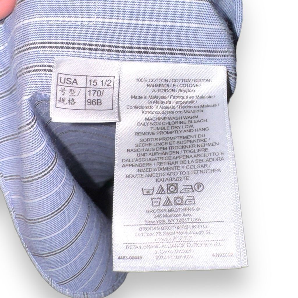 Brooks Brothers Blue Brooks Brothers 1818 French Cuff Button Down Shirt 15.5 Size US M / EU 48-50 / 2 - 7 Thumbnail