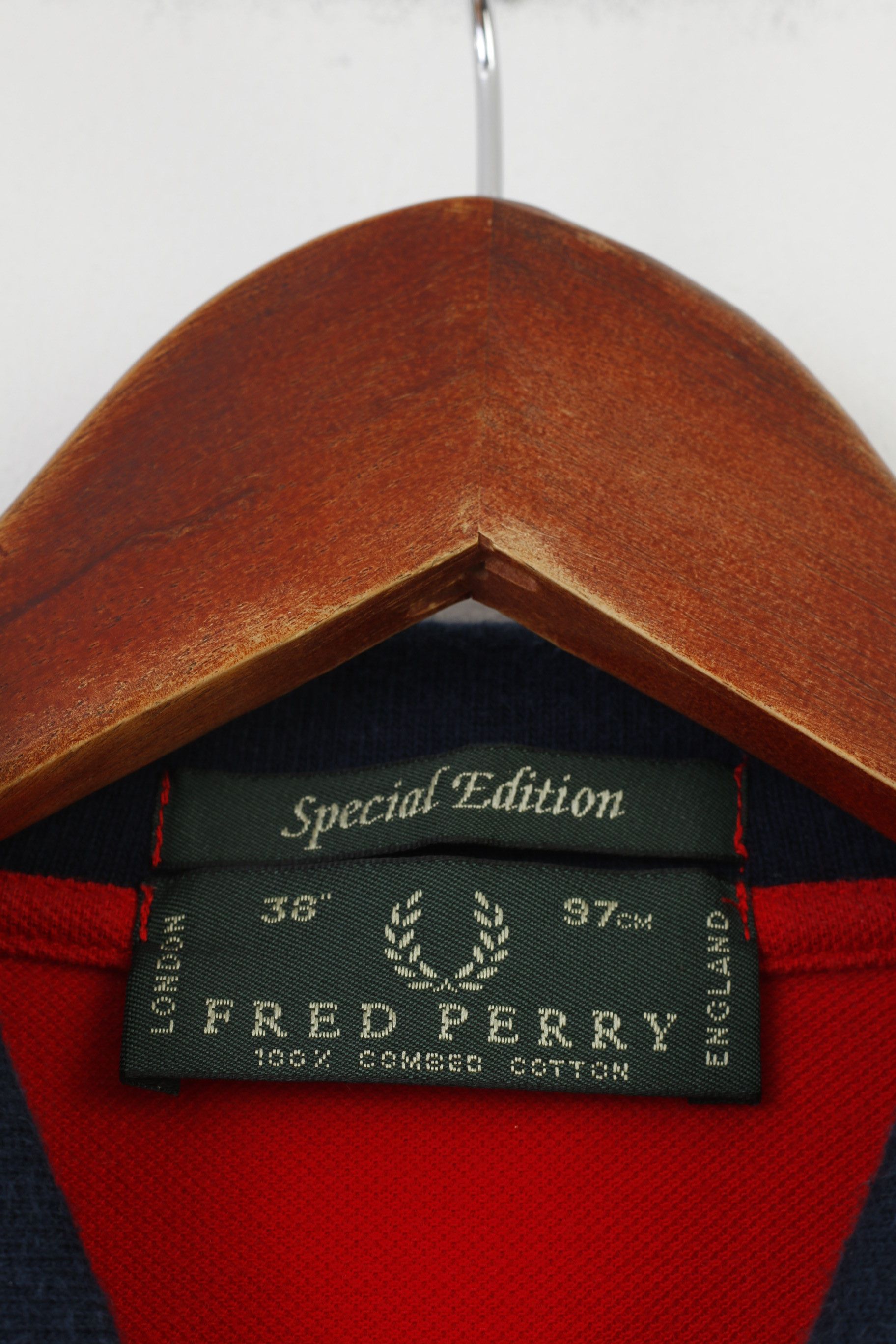 Fred Perry Fred Perry Men 38 (M) Polo Shirt Red England Top 10475 Size US M / EU 48-50 / 2 - 3 Thumbnail