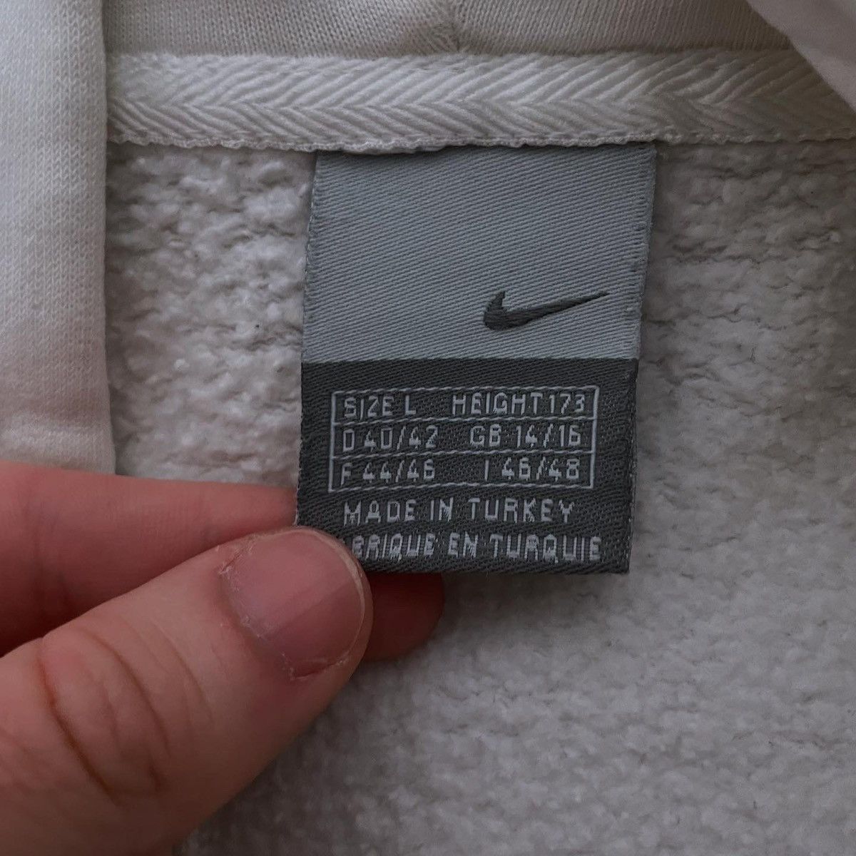 Nike × Vintage Vintage Nike Spellout Zip Hoodie Y2K 00s Streetwear Size L / US 10 / IT 46 - 3 Thumbnail