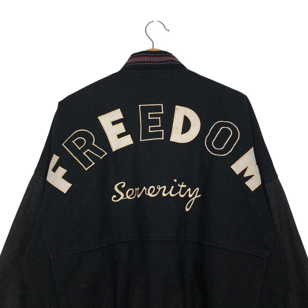 Japanese Brand 📌Vintage Jumper Bomber Jacket Freedom Big Logo Spell Out Size US M / EU 48-50 / 2 - 10 Thumbnail