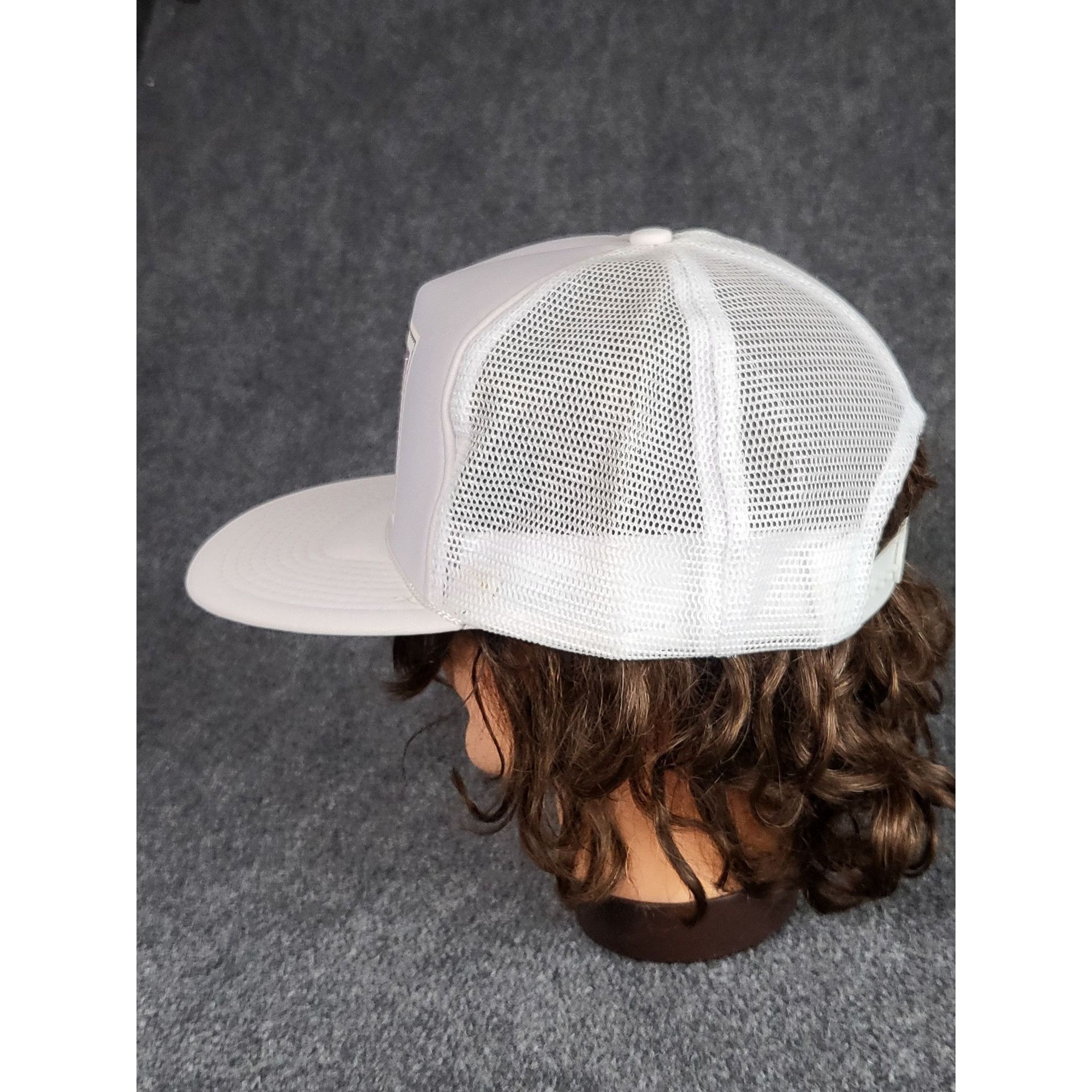 Vintage Vintage Elvis Postage Stamp Snapback Hat Rope Trucker White Size ONE SIZE - 3 Thumbnail