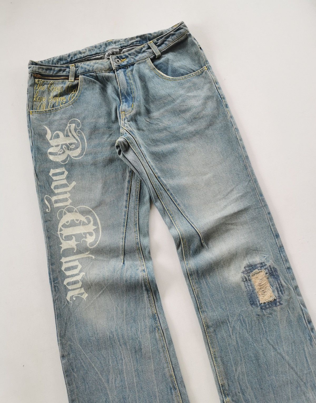 Vintage Vintage Body Glove Love Ocean Tribal Print Loose Fit Jeans Size US 33 - 3 Thumbnail
