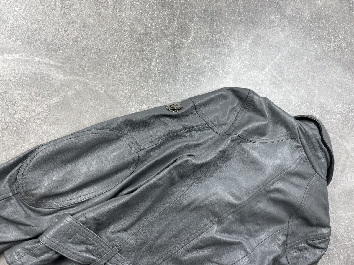 Belstaff Belstaff Gold Label Ladies Biker Belted Gray Leather Jacket Size S / US 4 / IT 40 - 9 Thumbnail