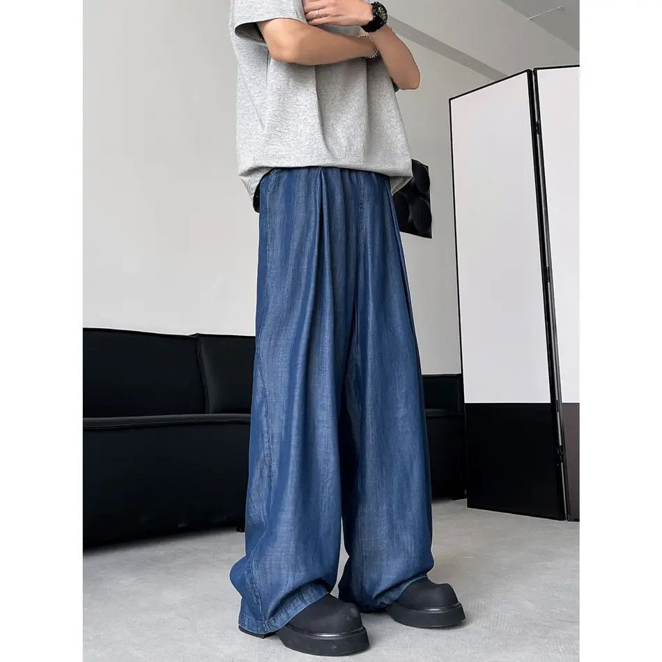 Japanese Brand × Jean Retro loose wide leg printed jeans Size US 32 / EU 48 - 5 Thumbnail