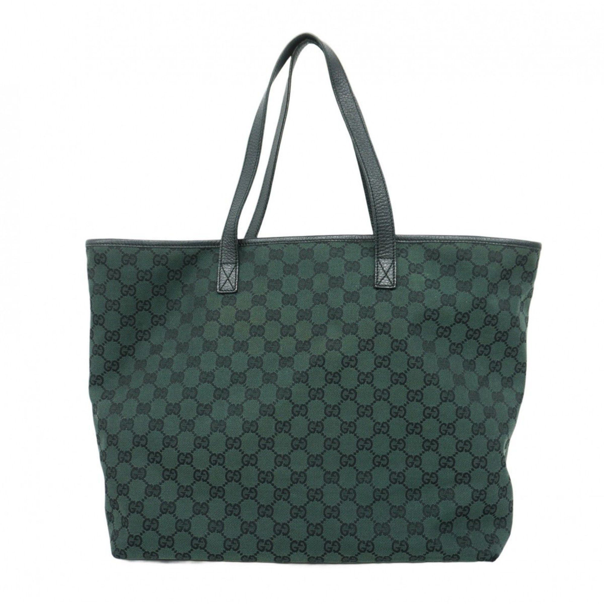 Gucci Tote Bag GG Canvas 238696 Green Women's
