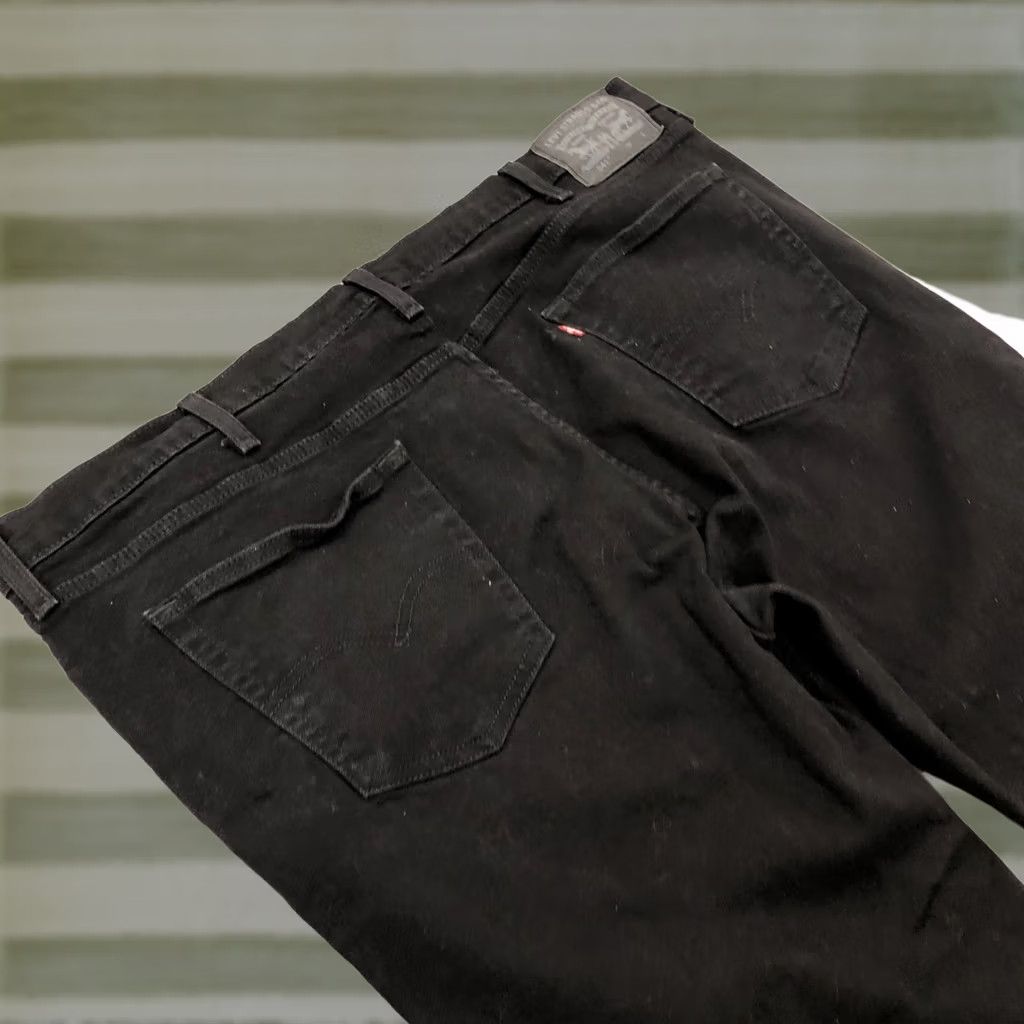 Levi's Levi's 541 Jeans Mens 44x30 Black Straight Athletic Fit Dark Wash Denim Stretch Size US 44 / EU 60 - 1 Thumbnail