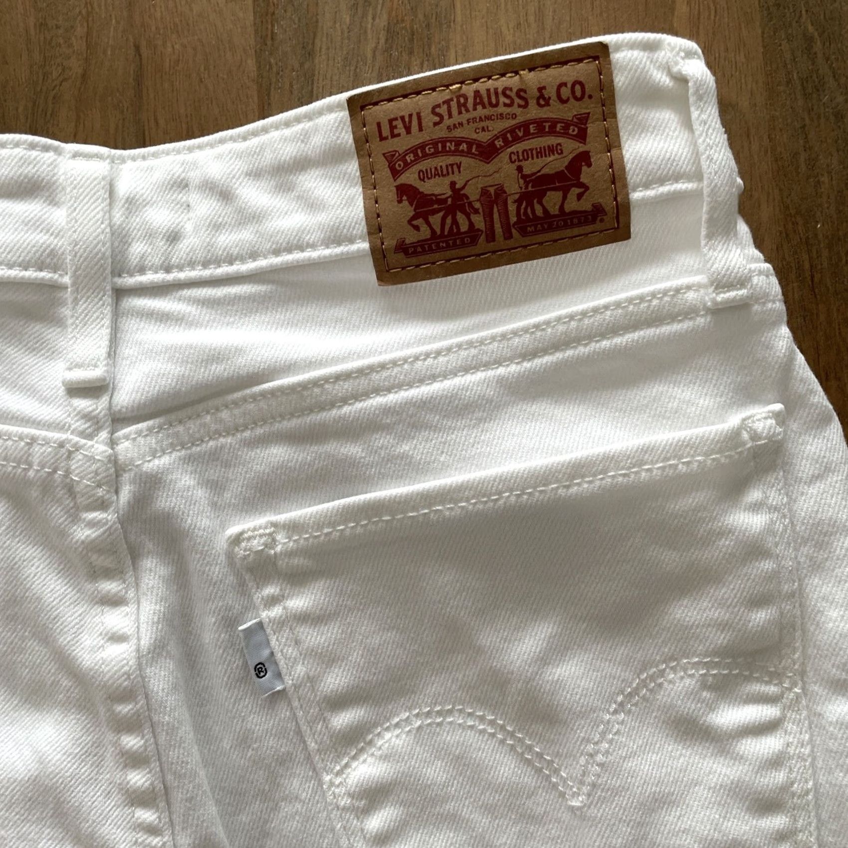 Levi's Levi's 721 High Rise Skinny Jeans Women White 26x25 Slim Stretch Denim Size 26" / US 2 / IT 38 - 4 Thumbnail