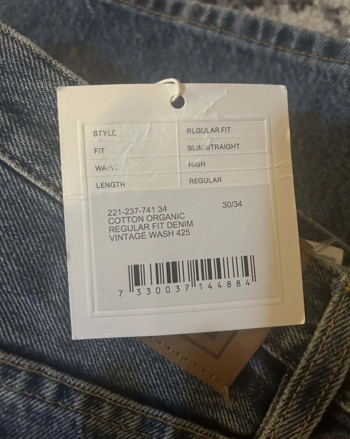 Toteme Toteme Cotton Organic Regular Fit Denim Vintage Wash 425 Size 30" / US 8 / IT 44 - 10 Thumbnail