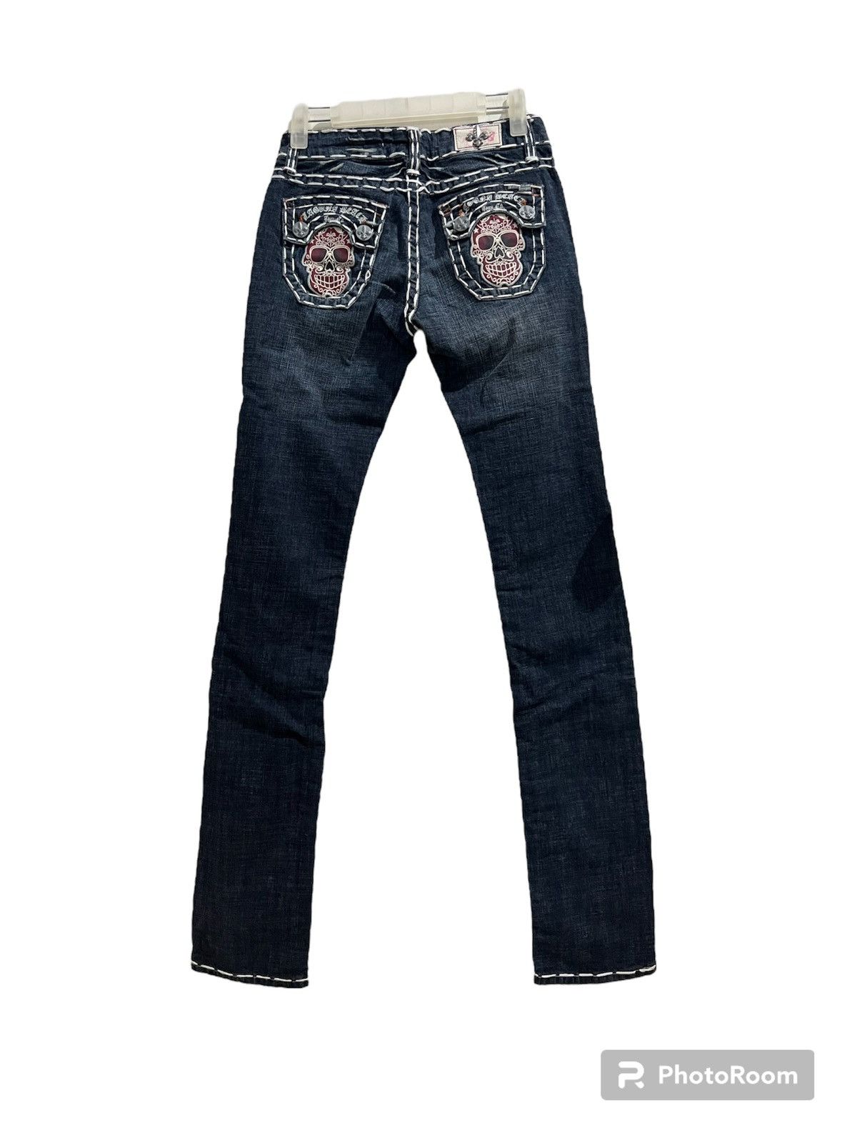 Miss Me LAGUNA BEACH skull slim jeans☠️ Size 27" / US 4 / IT 40 - 3 Thumbnail