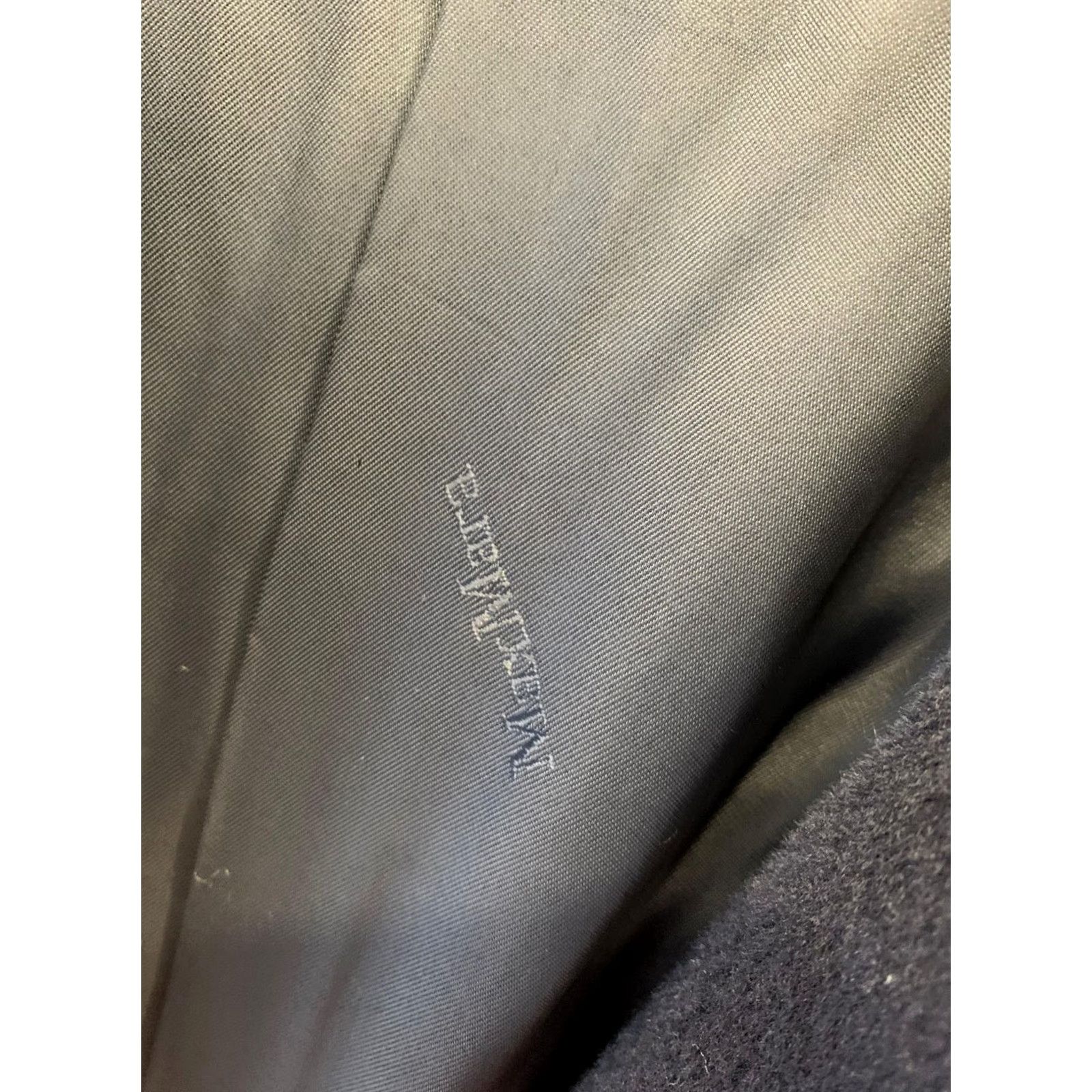 Max Mara Max Mara Wool Overcoat Navy Blue Long XL Mens Italy - Double Breasted Coat Size US XL / EU 56 / 4 - 6 Thumbnail