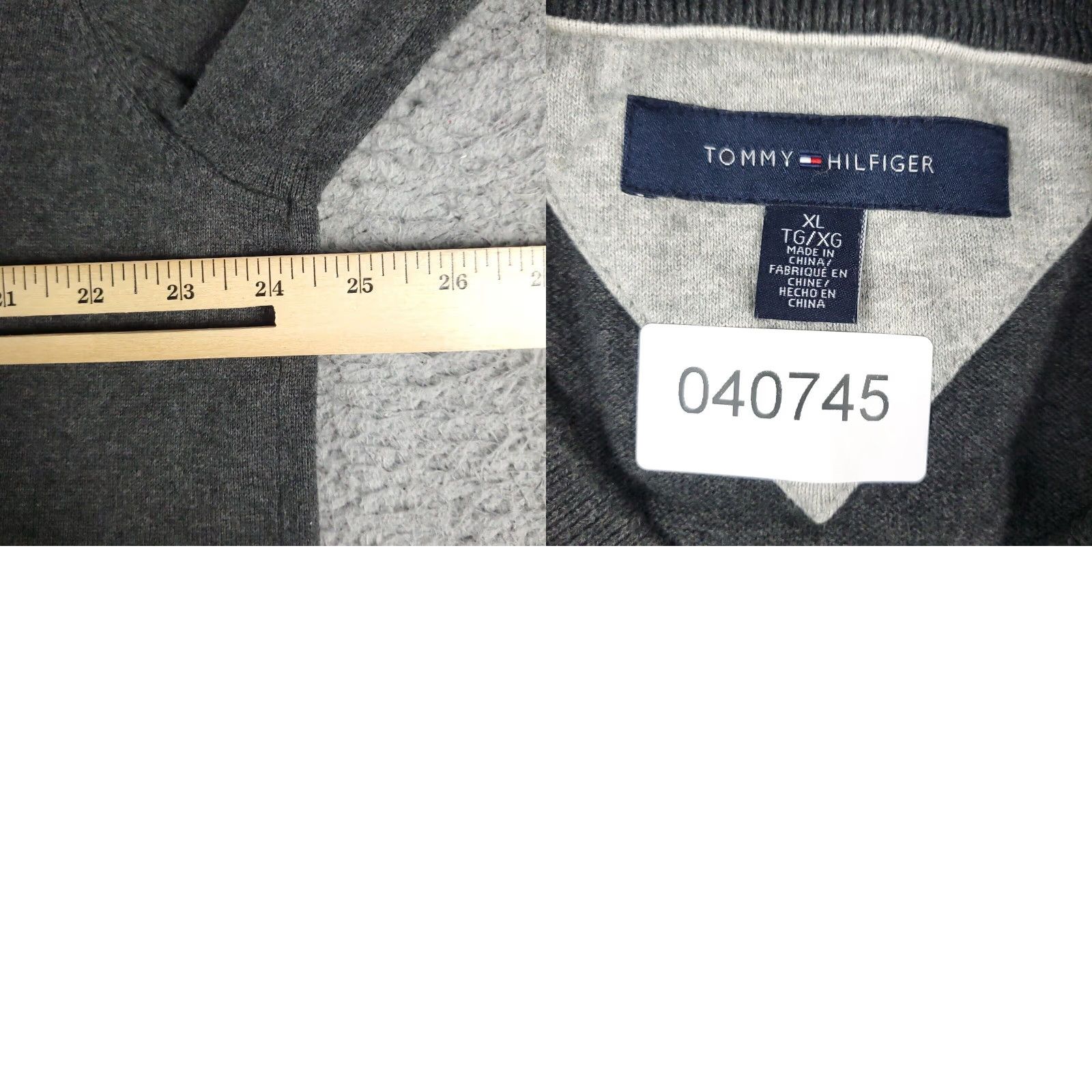 Tommy Hilfiger Tommy Hilfiger Mens Extra Large XL Gray Argyle Casual Pullover Sweatshirt Size US XL / EU 56 / 4 - 8 Thumbnail