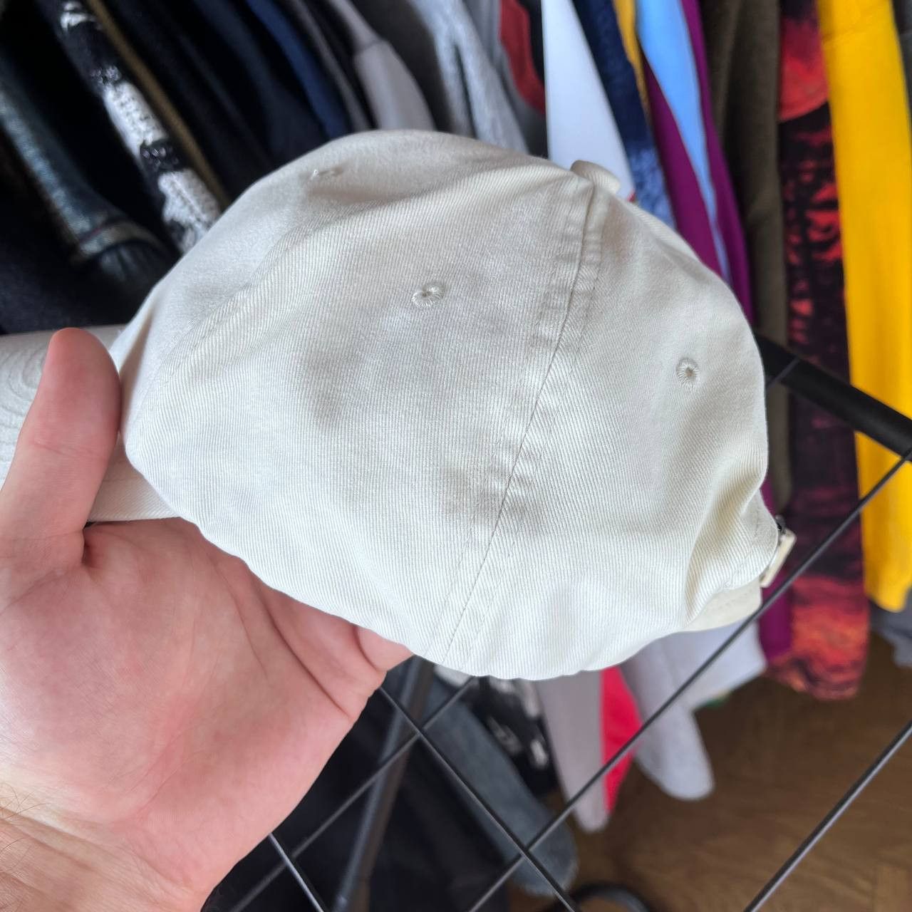 Nike Vintage Nike Faded Distressed Beige Cap Size ONE SIZE - 4 Thumbnail
