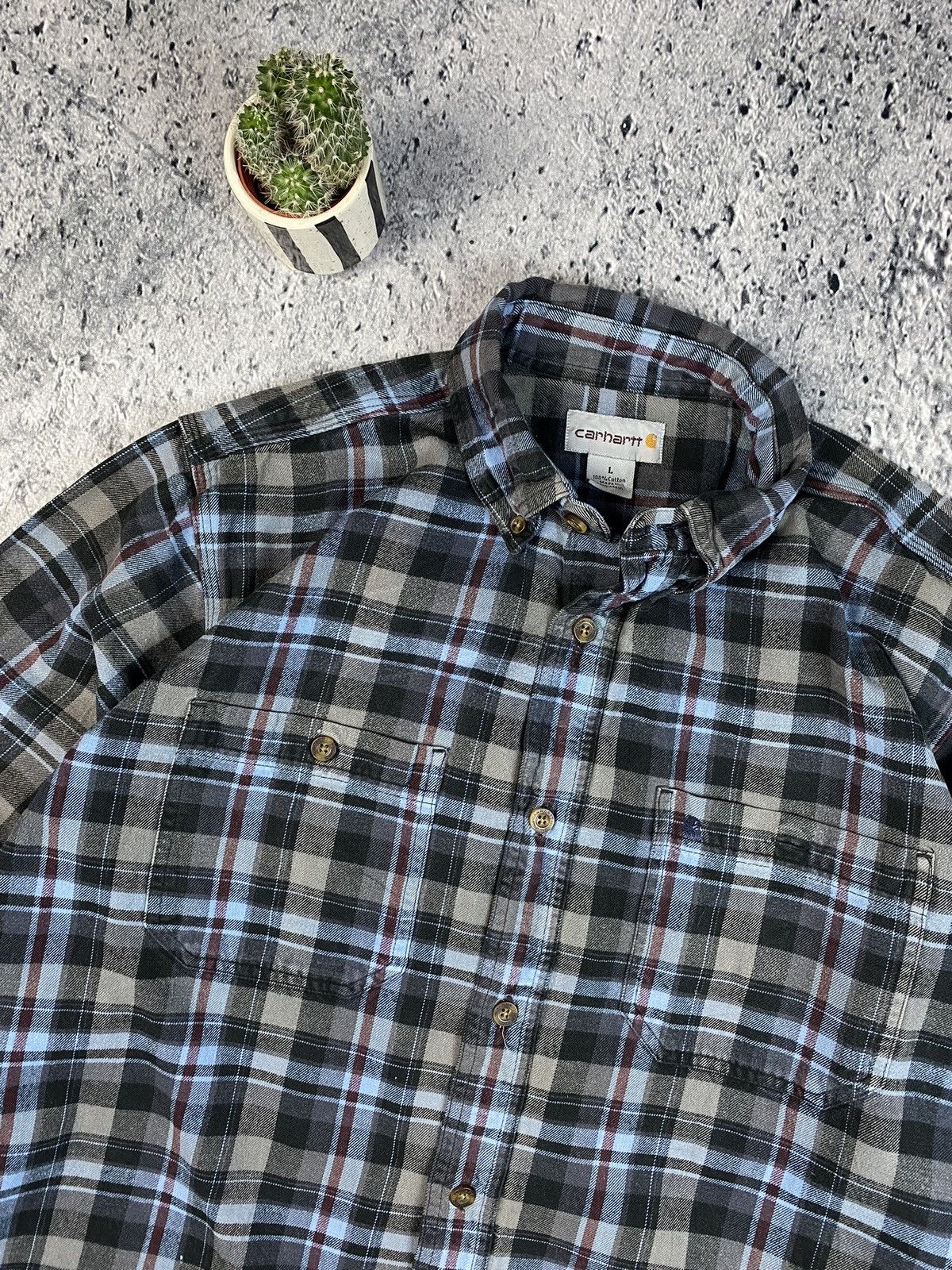 Carhartt × Vintage Vintage shirts Carhartt Size US L / EU 52-54 / 3 - 2 Thumbnail