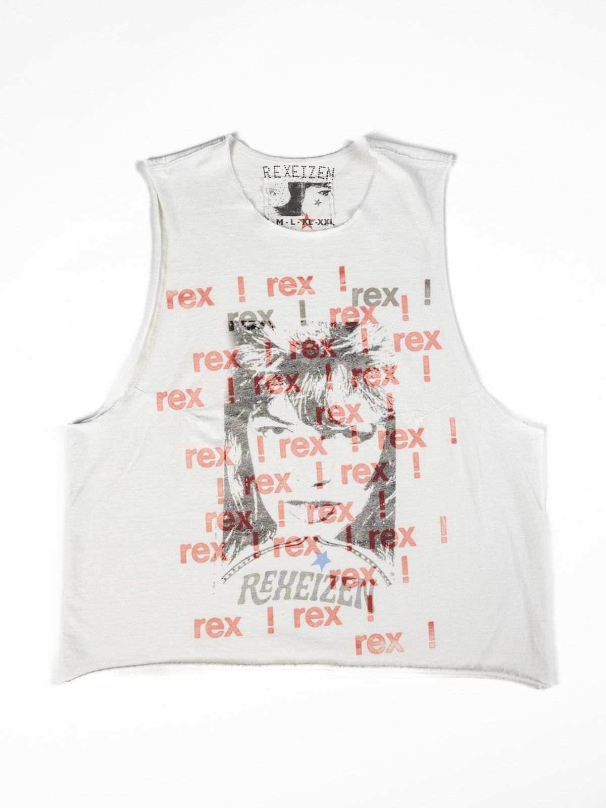 image of Rexeizen Rex Logo Tank Top in White, Men's (Size XL)