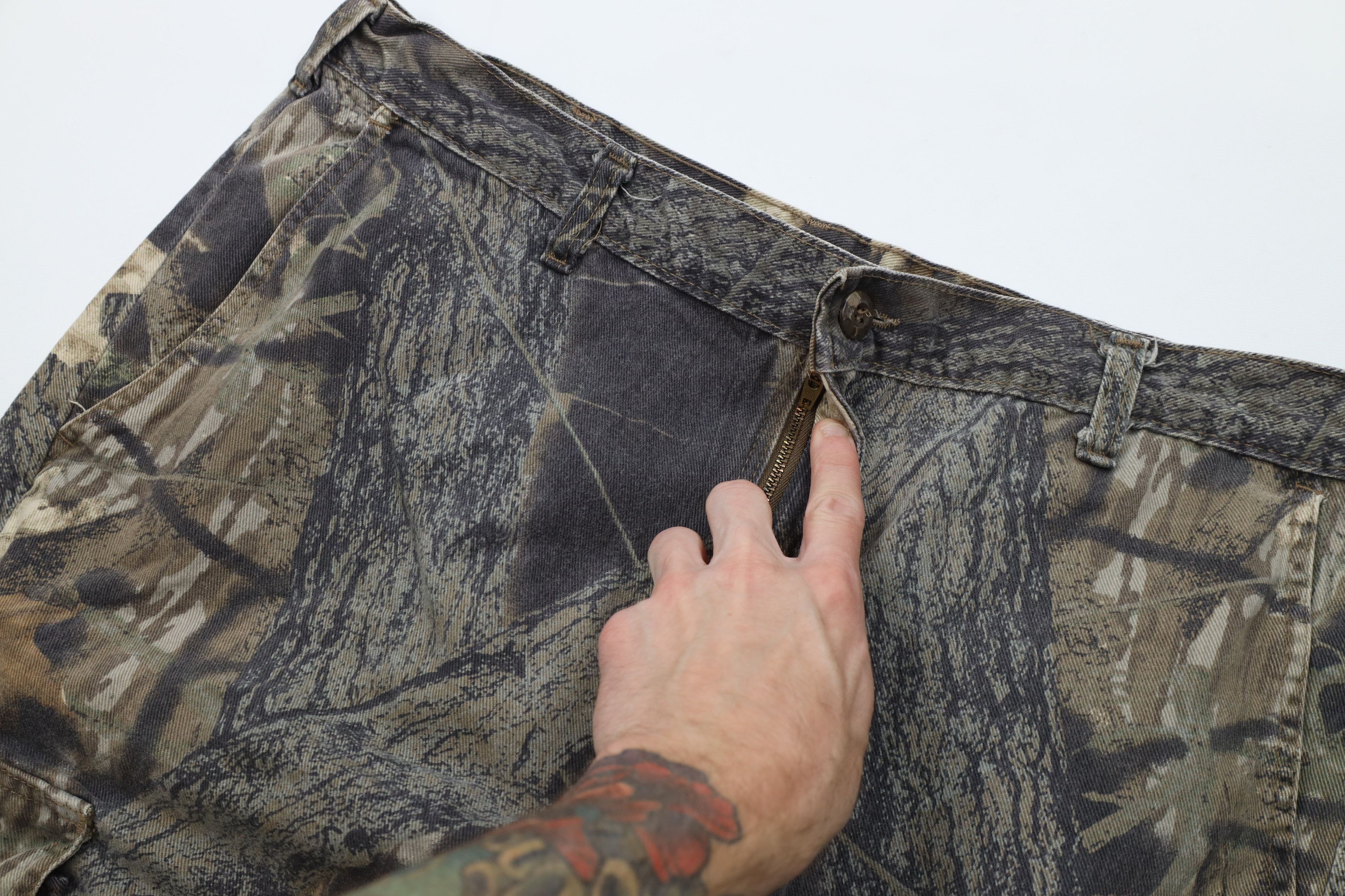 Mossy Oaks Vintage 90s Mossy Oak Camouflage Wide Leg Cargo Pants USA Size US 36 / EU 52 - 6 Thumbnail
