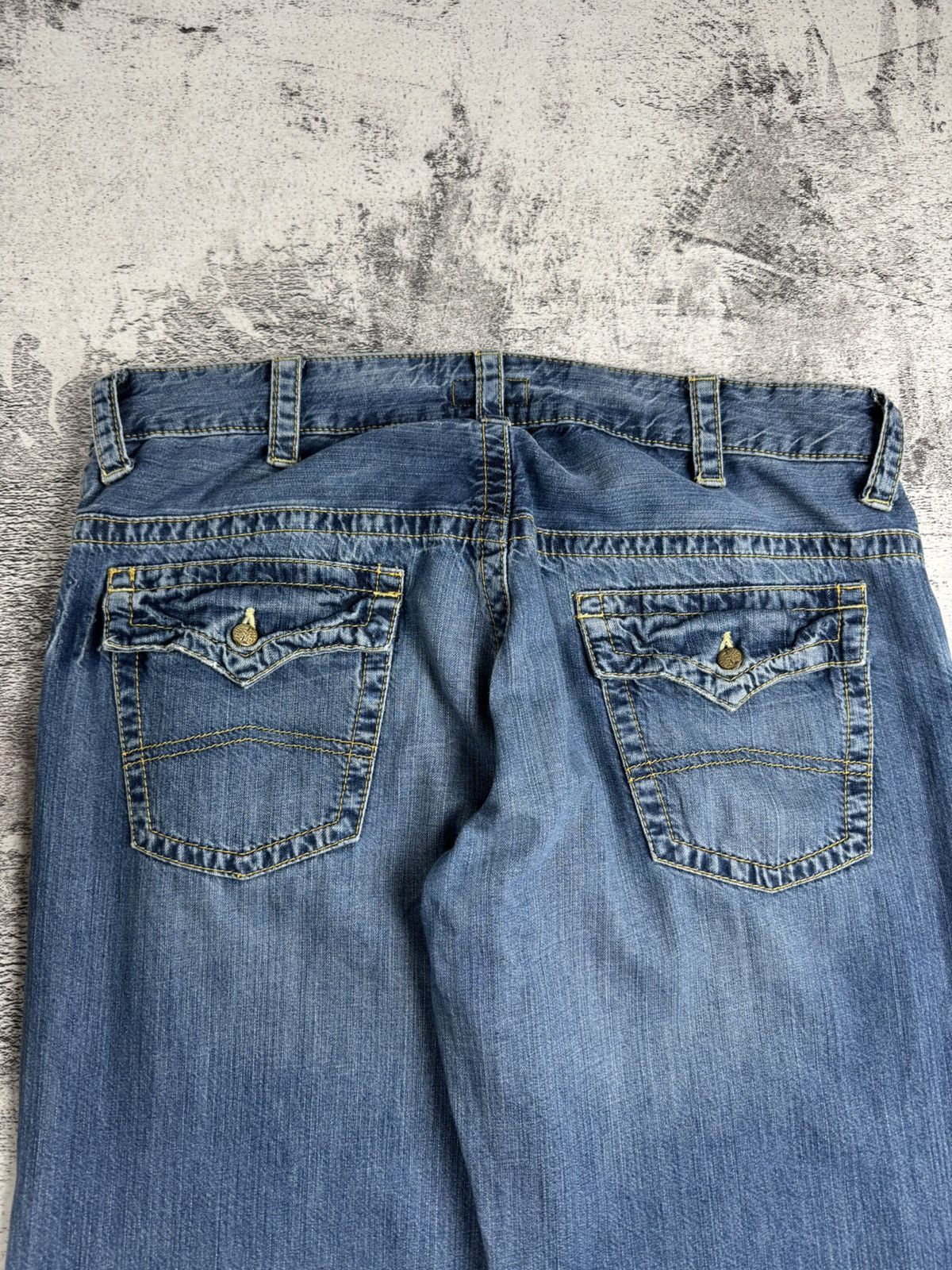 Emporio Armani Armani Vintage 007 Indigo 36 Size Blue Hip Hop Wide Baggy Jeans Pants Trousers Size US 36 / EU 52 - 7 Thumbnail
