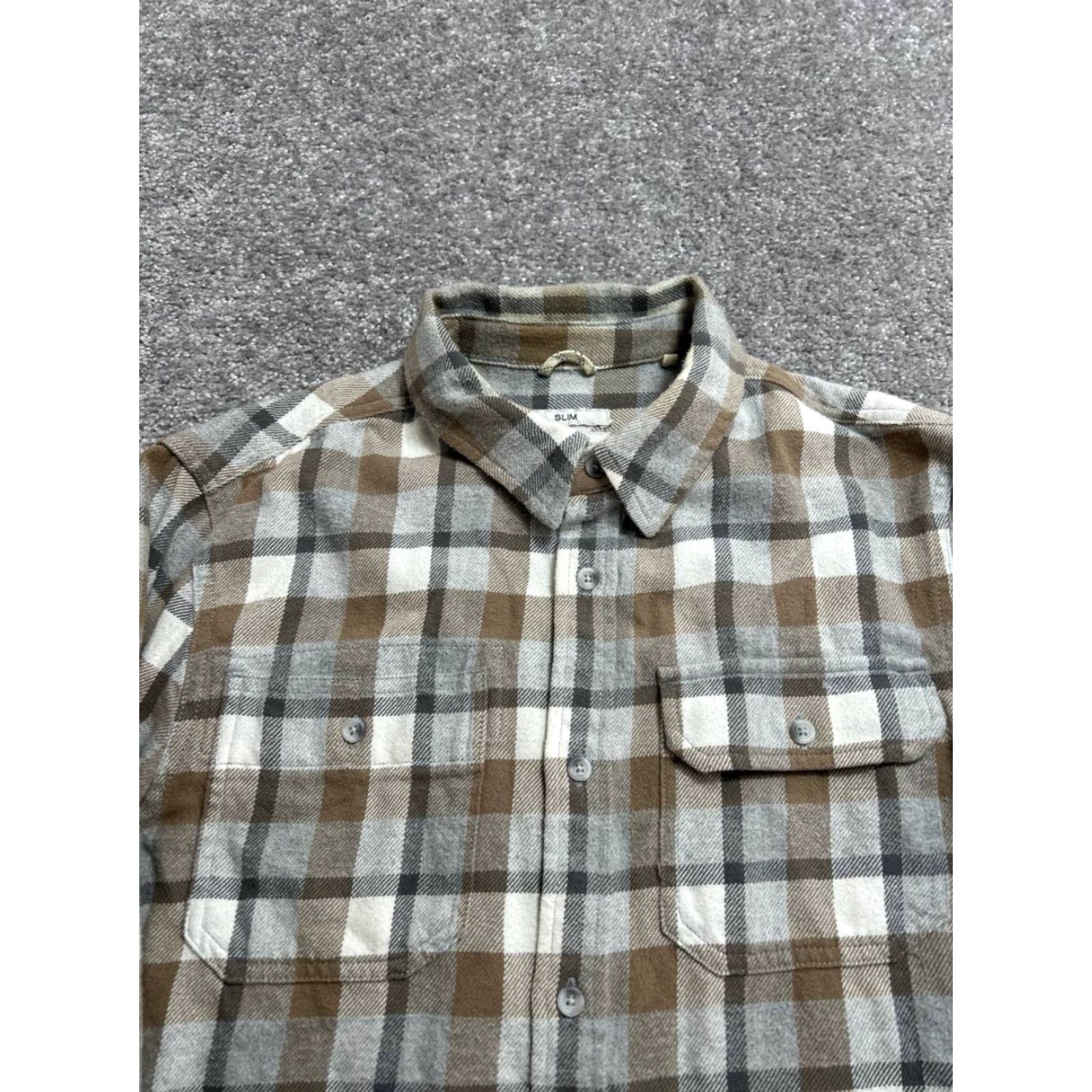 Prana prAna Flannel Shirt Mens Small Multicolor Plaid Cotton Slim Fit Chest Pockets Size US S / EU 44-46 / 1 - 3 Thumbnail