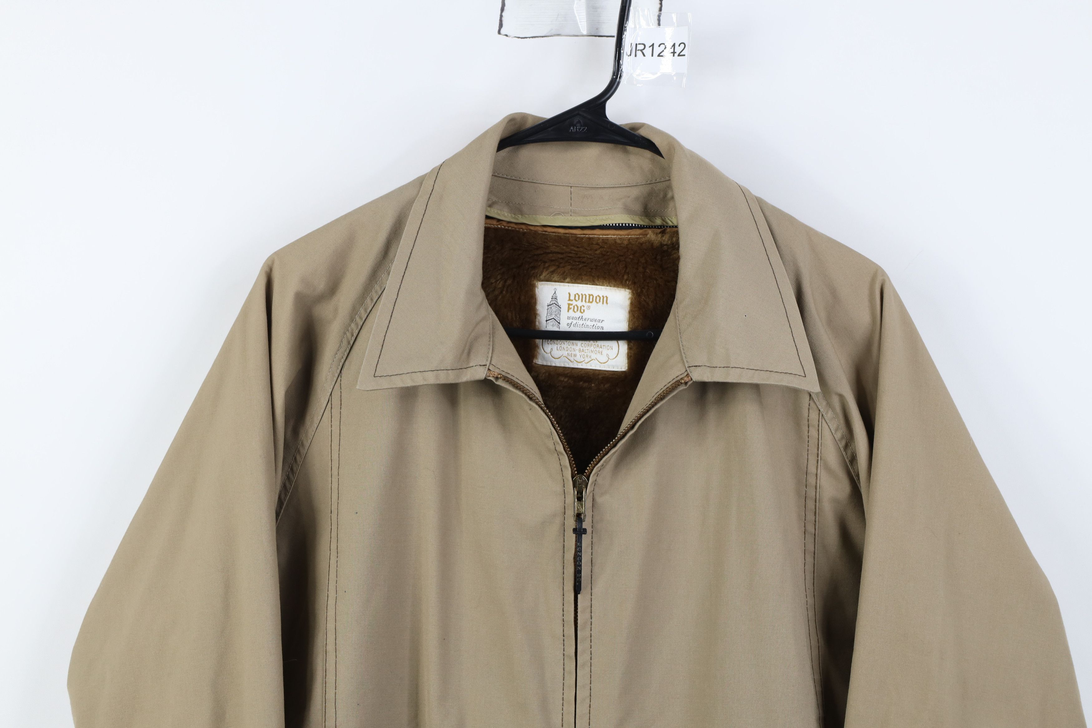 Vintage Vintage 70s Streetwear Full Zip Bomber Jacket Beige USA Size US XL / EU 56 / 4 - 2 Thumbnail